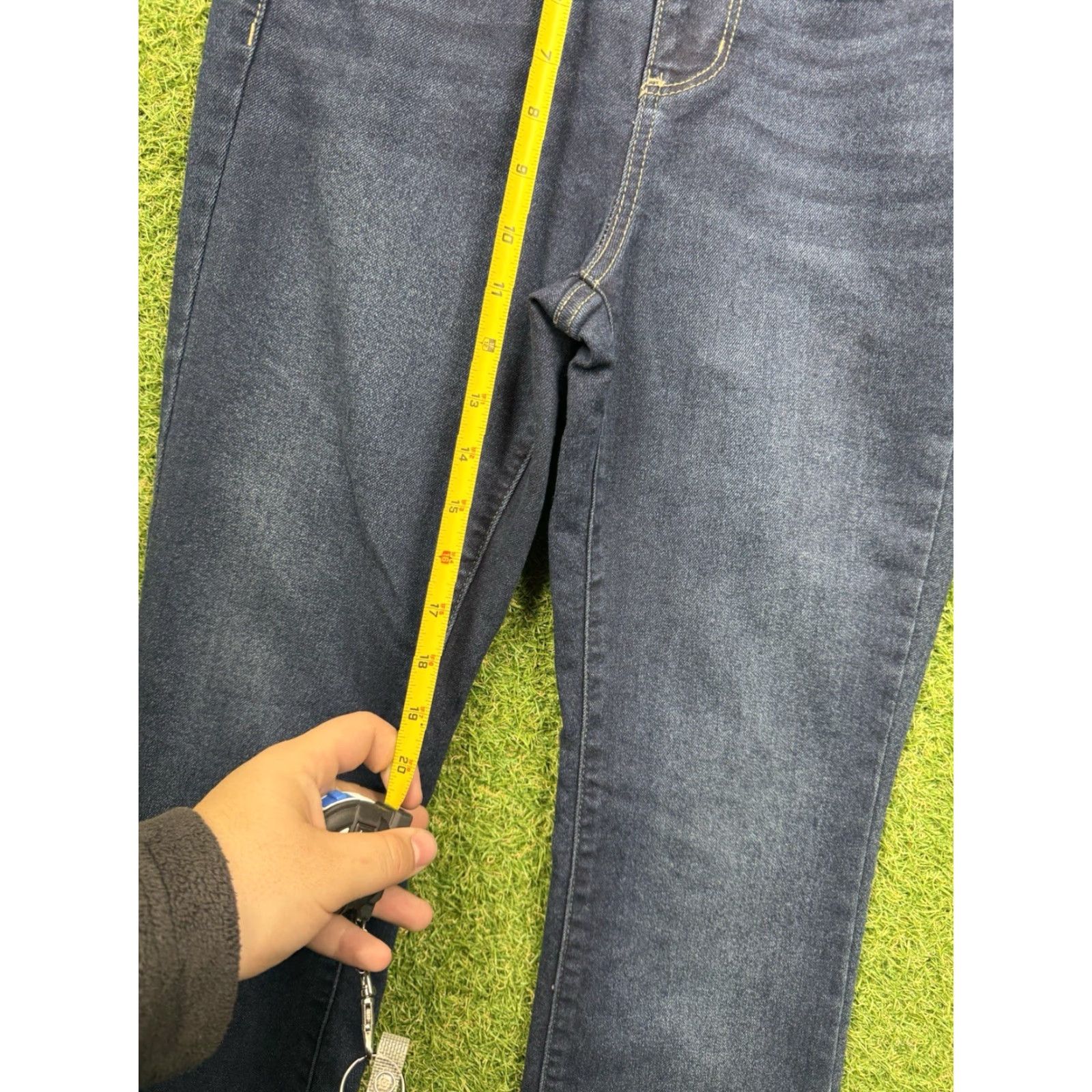 Vintage No Boundaries Womens Jeans Bootcut 2 Blue Mid Rise Dark Wash NWT Size 26" / US 2 / IT 38 - 6 Thumbnail