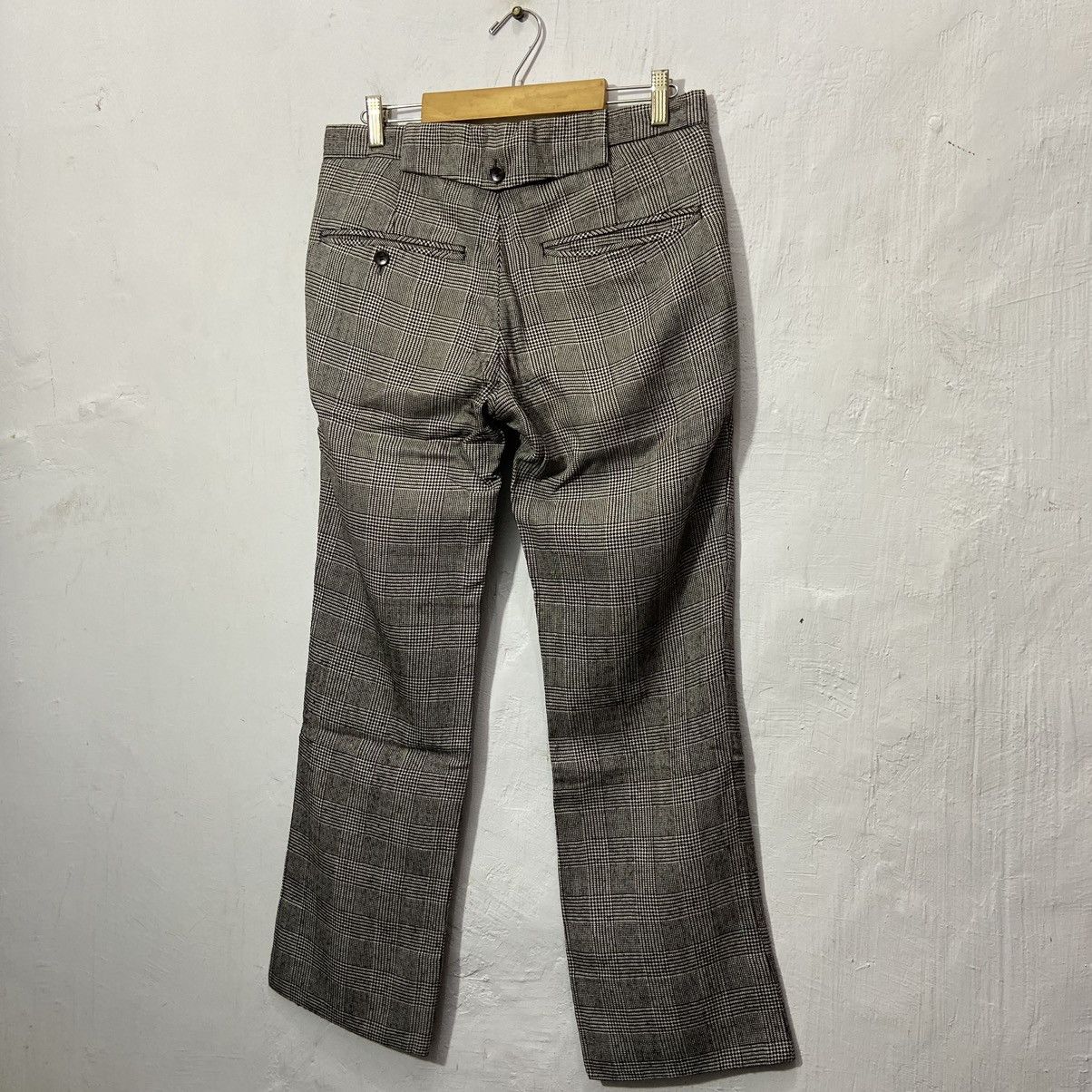If Six Was Nine × Japanese Brand × Vintage Motel inc Punk Design Long Pants Checkered Grey Size US 32 / EU 48 - 4 Thumbnail