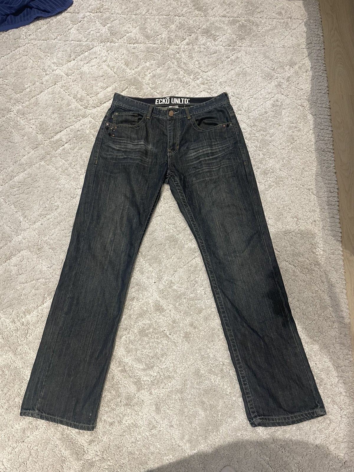 Ecko Unltd. Ecko Unltd Baggy Y2K Jeans – Rare Vintage Size 36 Size US 36 / EU 52 - 1 Thumbnail