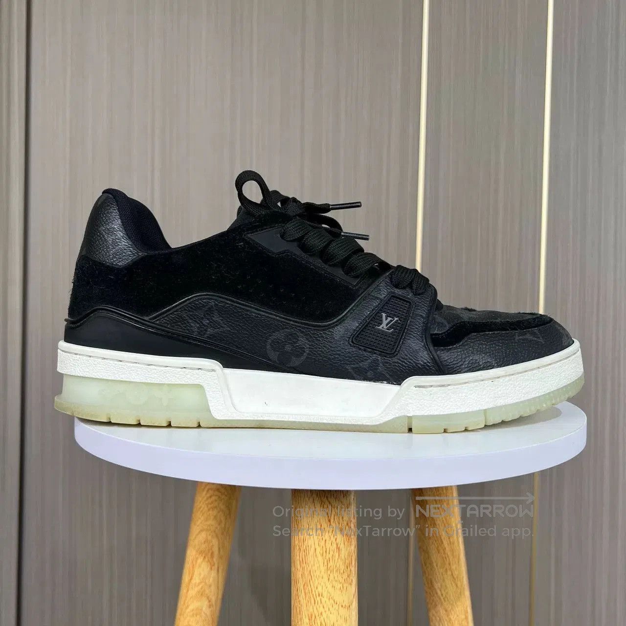 Louis Vuitton louis vuitton black trainer sneakers size 6.5. Size US 6.5 / EU 39-40 - 5 Thumbnail