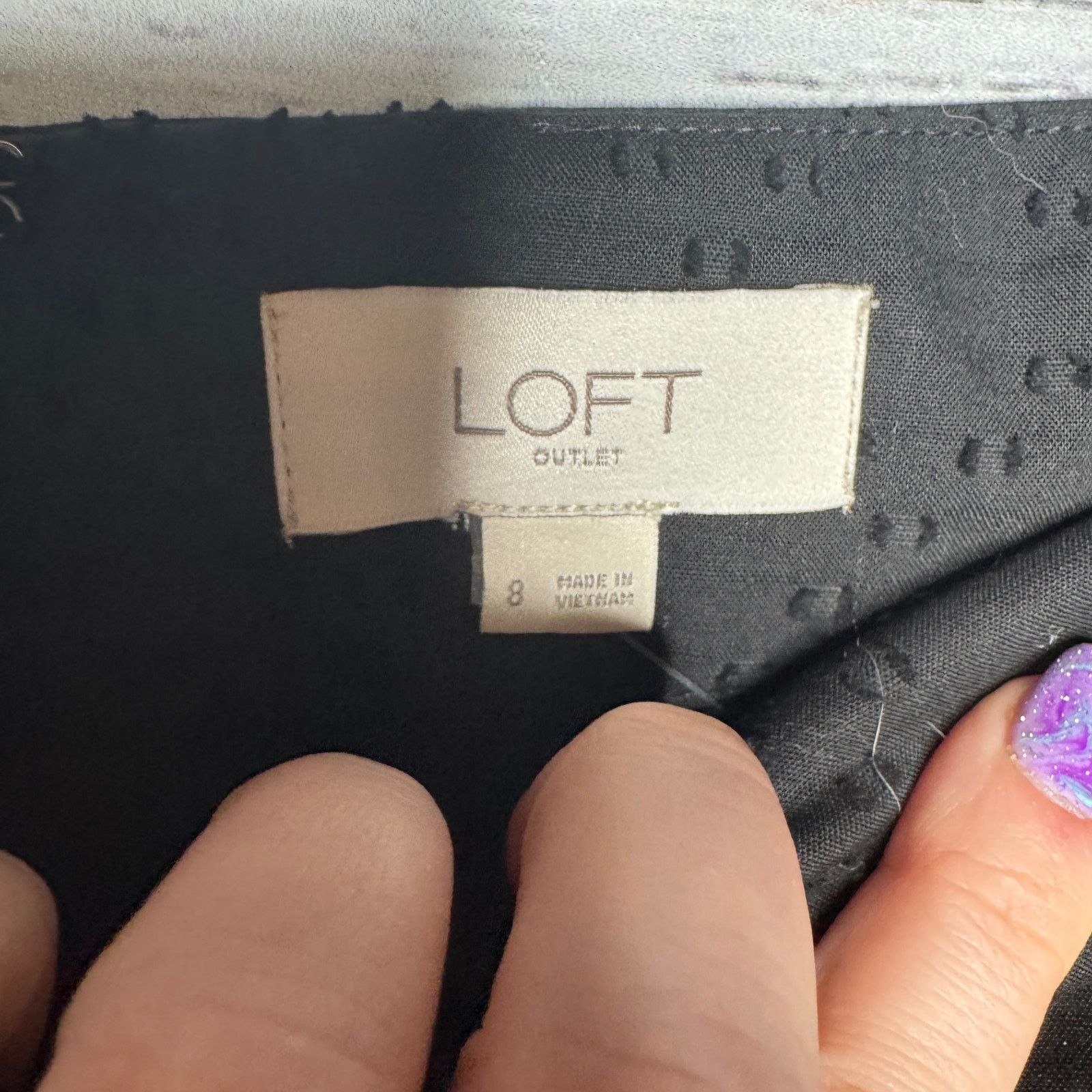 Loft LOFT Black Eyelet Pencil Skirt Size 8 NWT Work Career Lined Size 30" / US 8 / IT 44 - 2 Thumbnail