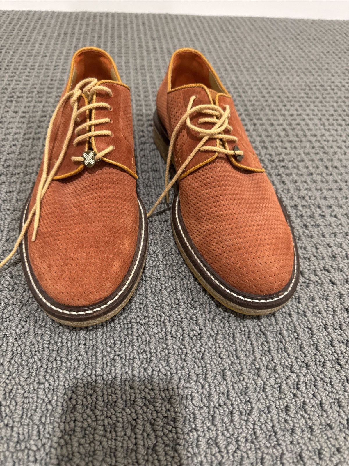 Other Brimarts made in Italy rust suede derbies Size US 9.5 / EU 42-43 - 1 Thumbnail