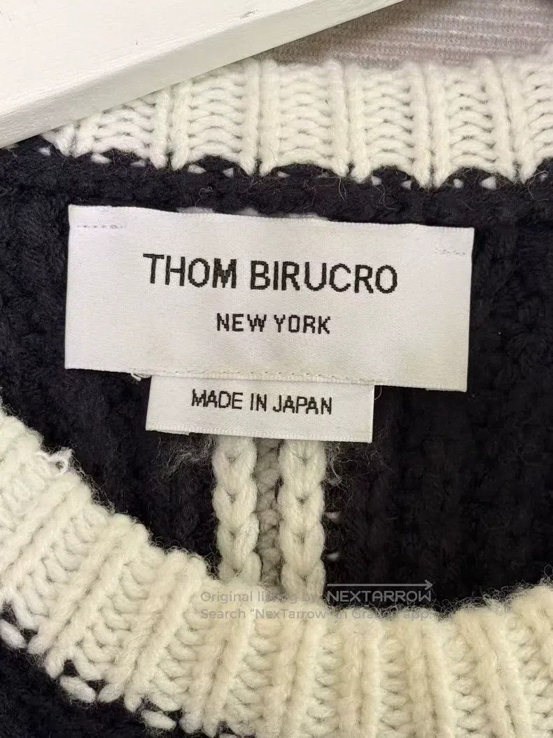 Thom Browne Thom Browne Four Stripe Sweater Navy Size US L / EU 52-54 / 3 - 5 Thumbnail