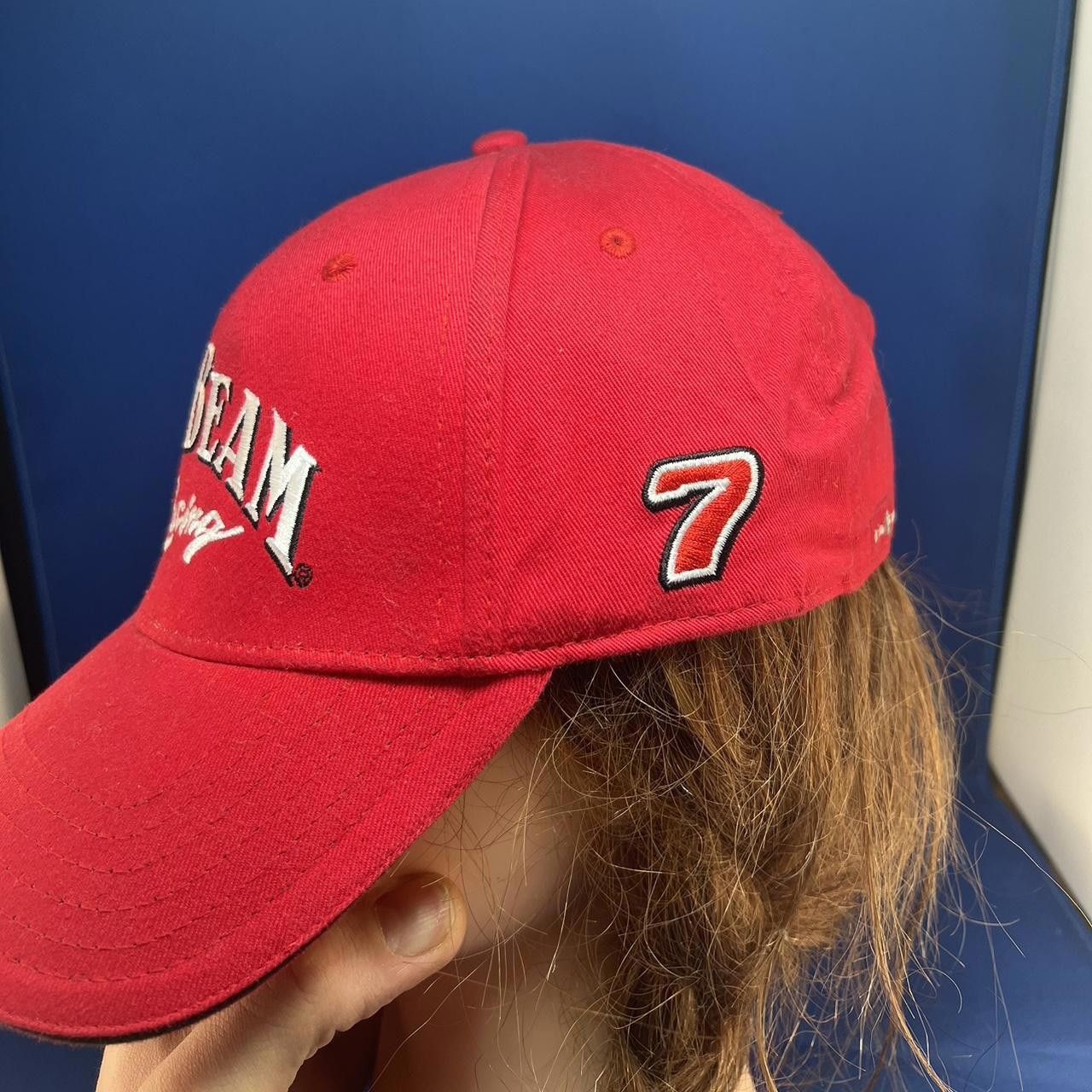 Designer Jim Beam Racing Cap - Vintage Red Hat Size ONE SIZE - 3 Thumbnail