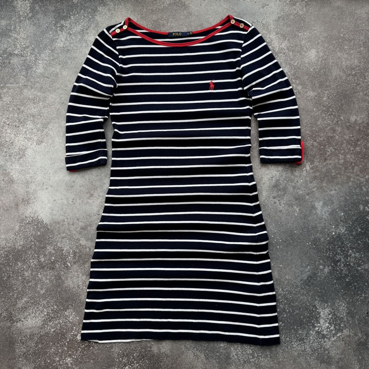 Polo Ralph Lauren × Vintage Polo Ralph Lauren Vintage Stripped Long T-Shirt / Dress Size S / US 4 / IT 40 - 3 Thumbnail