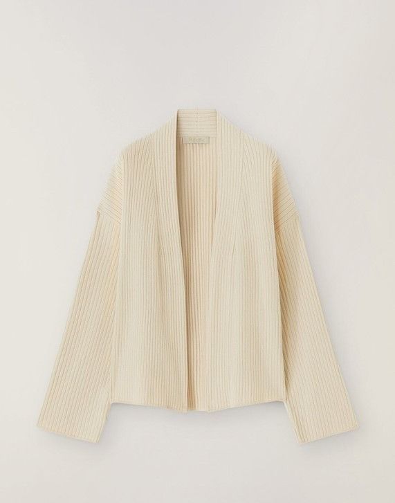 Loro Piana o1srvl11e1024 Cocooning Silk Cardigan in Ivory Size XXL / US 16-18 / IT 52-54 - 1 Thumbnail