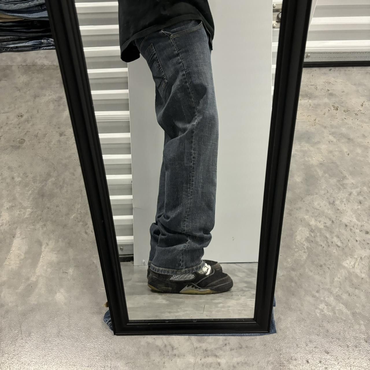 Japanese Brand × Vintage Crazy Vintage Y2K/2000s Grunge Dark Wash Denim Jeans! Size US 29 - 2 Thumbnail