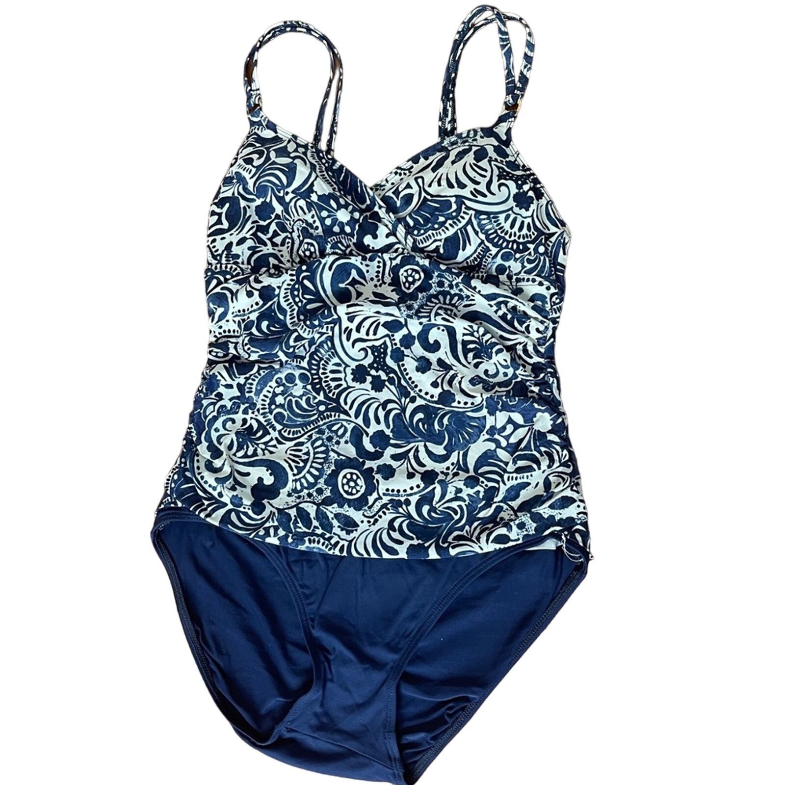 Lauren Ralph Lauren Lauren Ralph Lauren Floral Ruched Side Swimsuit Size ONE SIZE - 1 Thumbnail