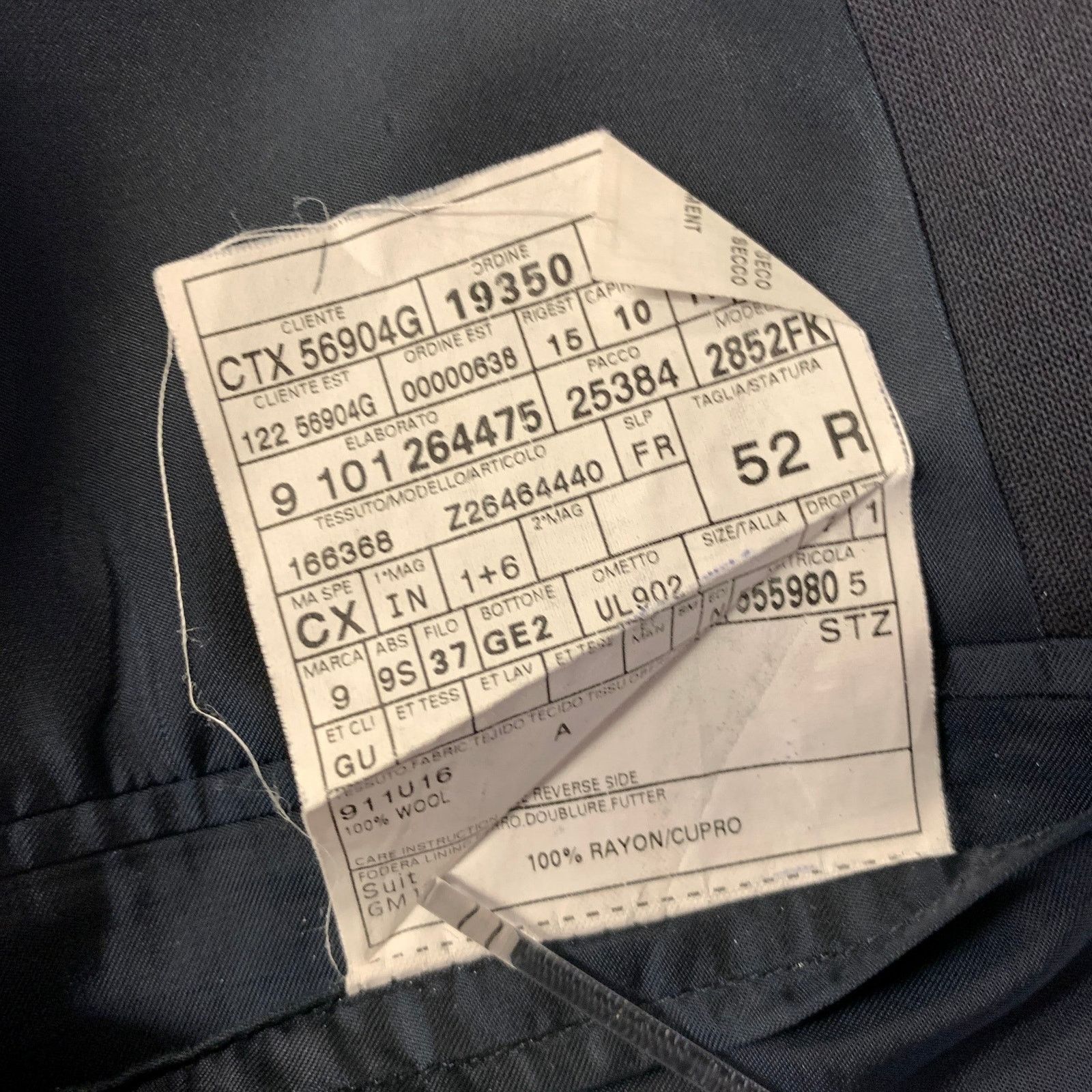 Gucci GUCCI Size 42 Navy Solid Wool Notch Lapel Sport Coat Size 42R - 6 Thumbnail