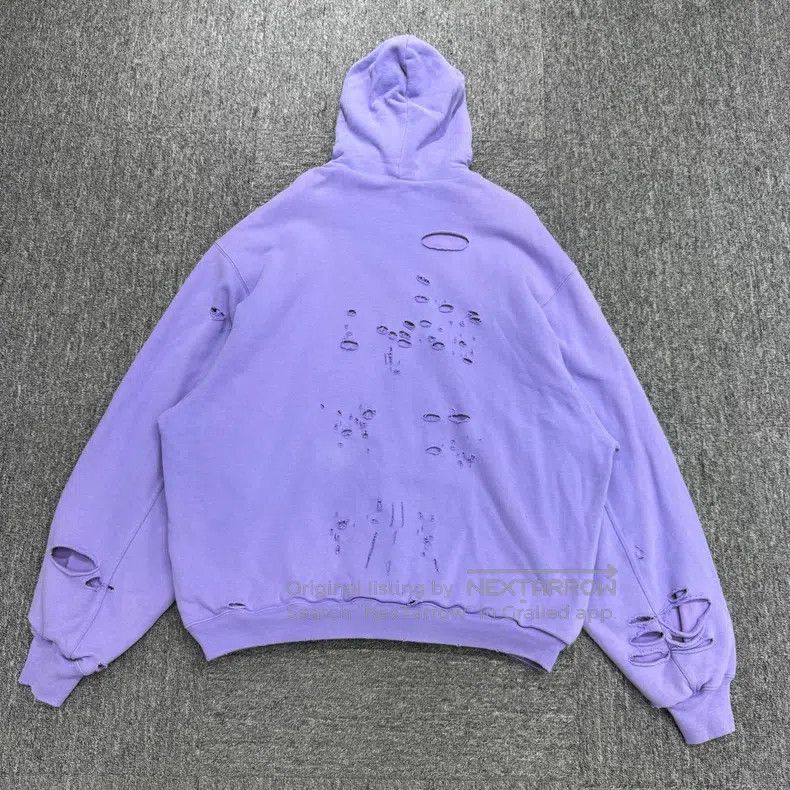 Balenciaga Balenciaga Ripped distressed letter print hooded sweatshir Size US XXS / EU 40 - 5 Thumbnail