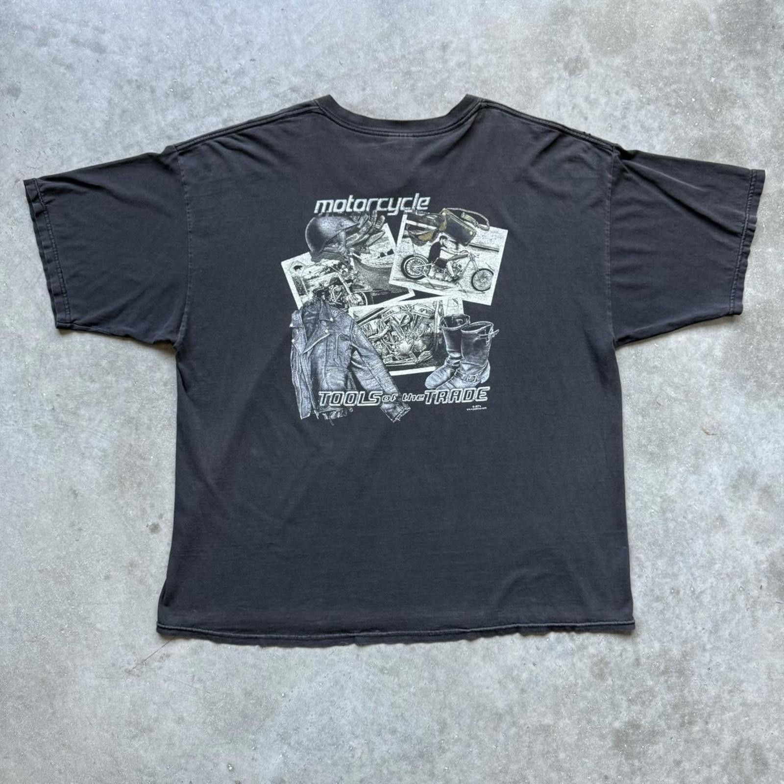 Other Motorcycle “Tools Of The Trade” Y2K Faded Graphic T-shirt Size US XXL / EU 58 / 5 - 1 Thumbnail