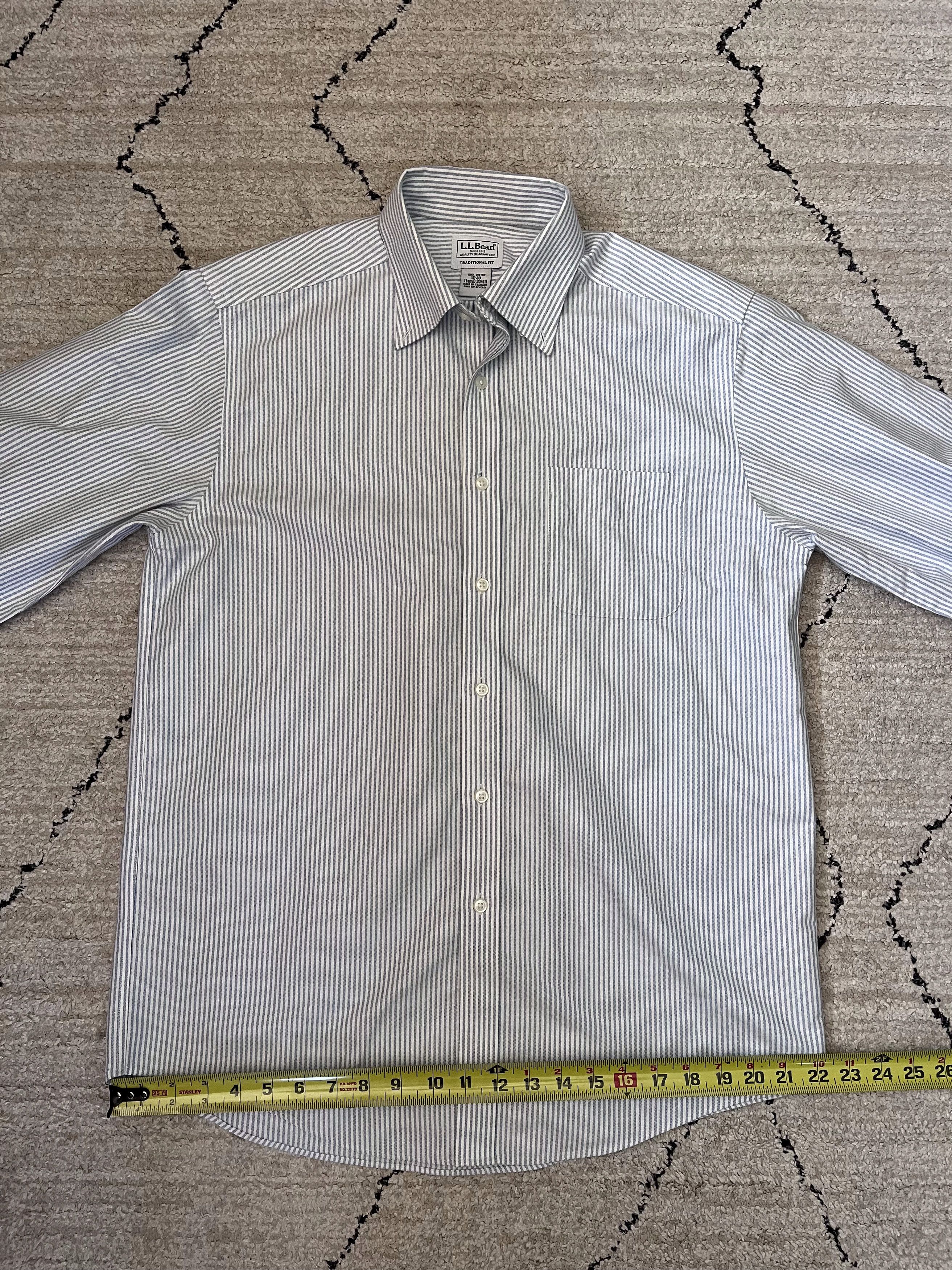 L.L. Bean Vintage LL Bean Striped Dress Shirt Size US M / EU 48-50 / 2 - 5 Thumbnail