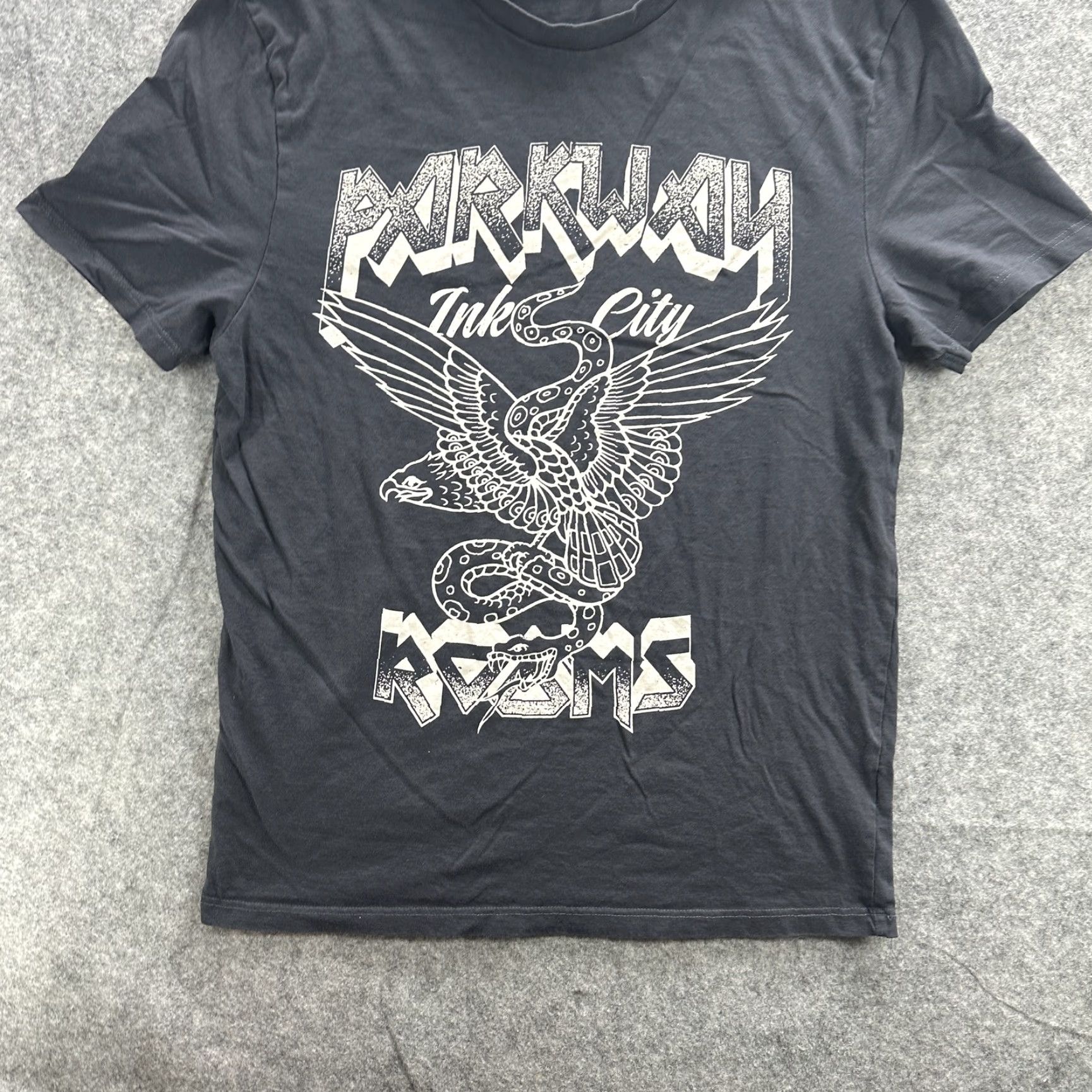Topman Topman Parkway Ink City Shirt Mens Medium Black Graphic Eagle Snake Tattoo Tee Size US M / EU 48-50 / 2 - 3 Thumbnail