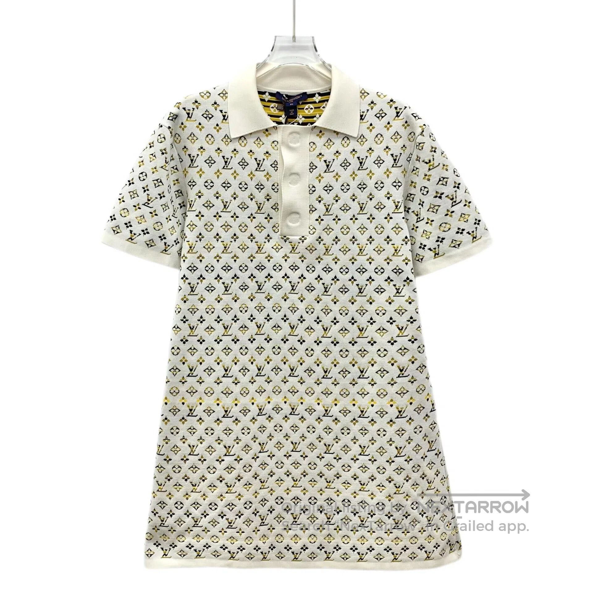 Louis Vuitton Louis Vuitton White Logo Monogram Printed Mulberry Silk La Size XS / US 0-2 / IT 36-38 - 1 Thumbnail