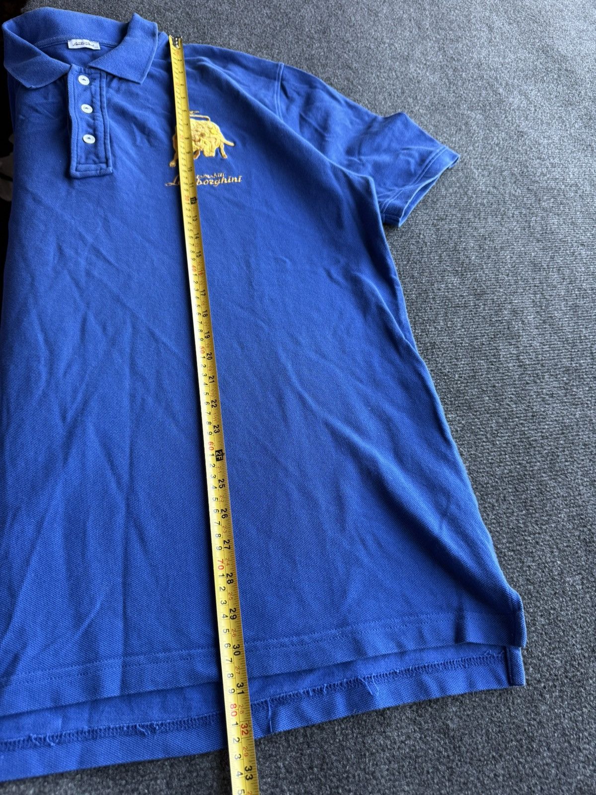 Lamborghini Luxury Automobili Lamborghini Bull Logo Polo Shirt Blue XXL Size US XXL / EU 58 / 5 - 22 Thumbnail