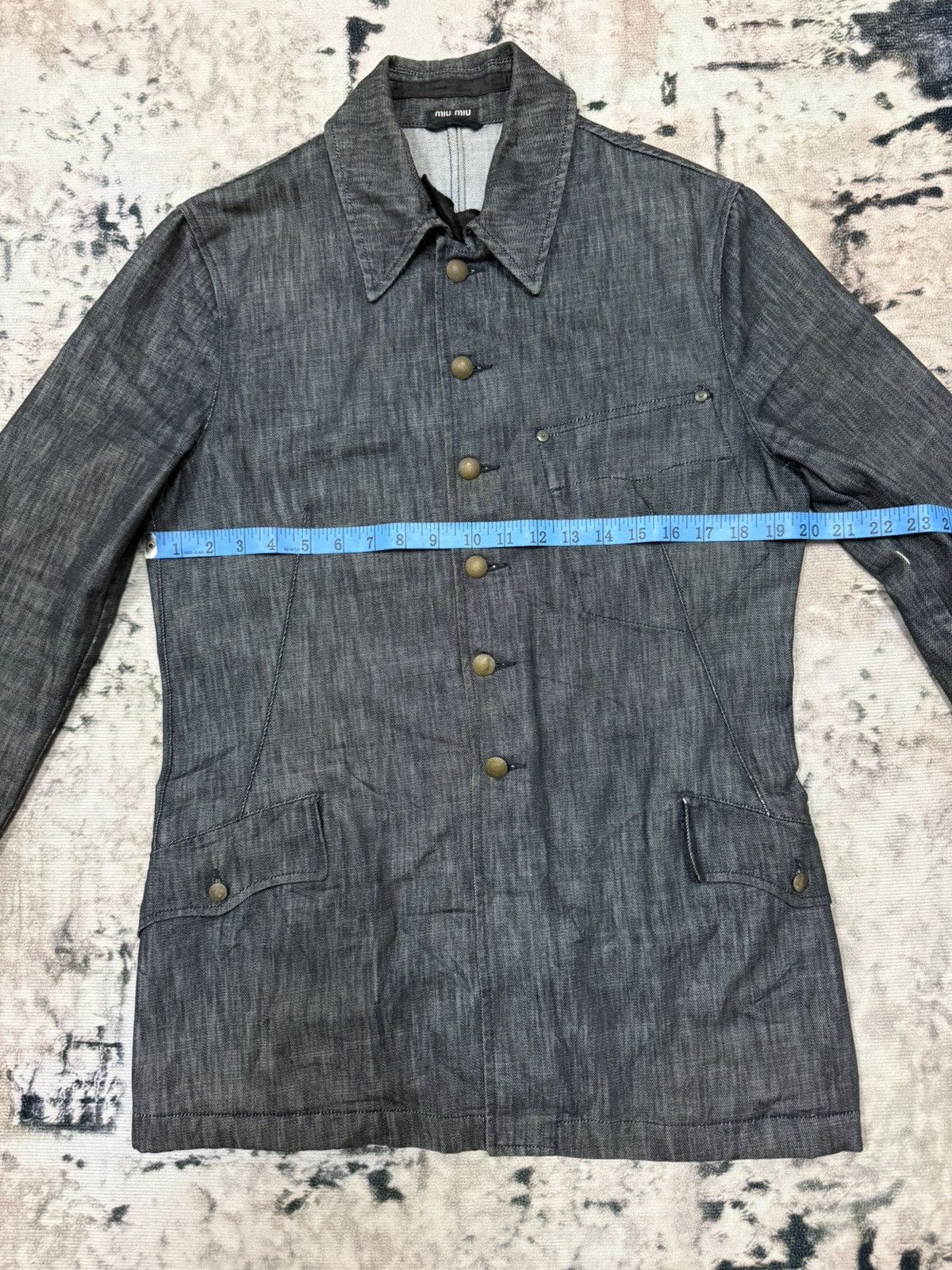 Miu Miu Vintage 00s Miumiu Denim Jacket Size US S / EU 44-46 / 1 - 17 Thumbnail