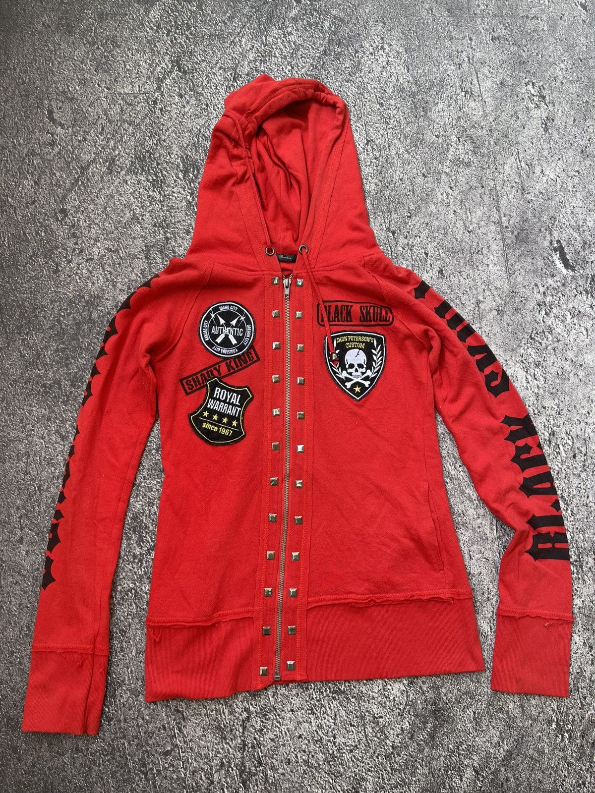 Japanese Brand Y2k Sky Bomber skull ifsixwasnine zip Hoodie Size US M / EU 48-50 / 2 - 2 Thumbnail