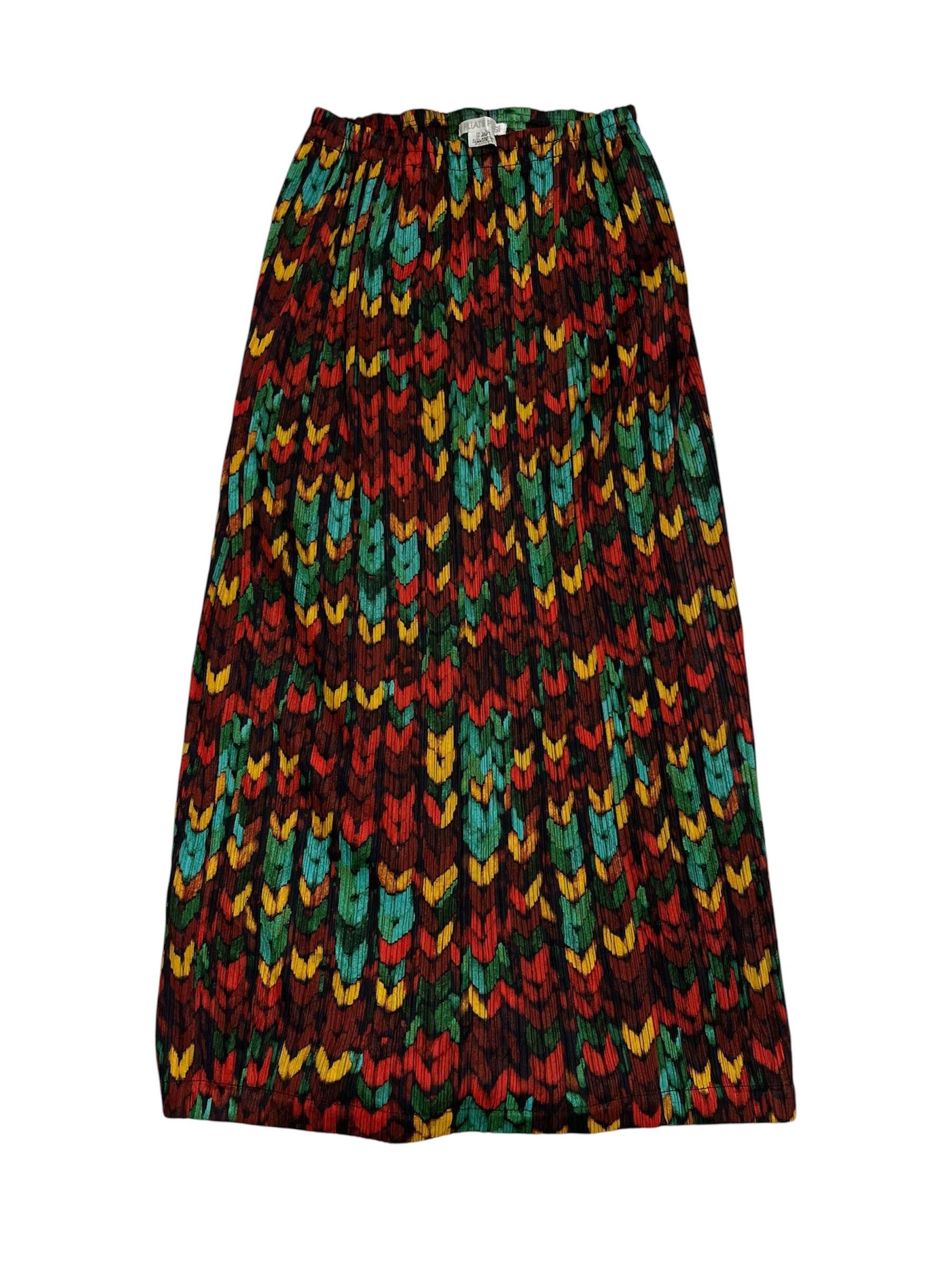 Pleats Please Issey Miyake Pleats Please Issey Miyake Multicolor Maxi Skirt Size 23" - 3 Thumbnail