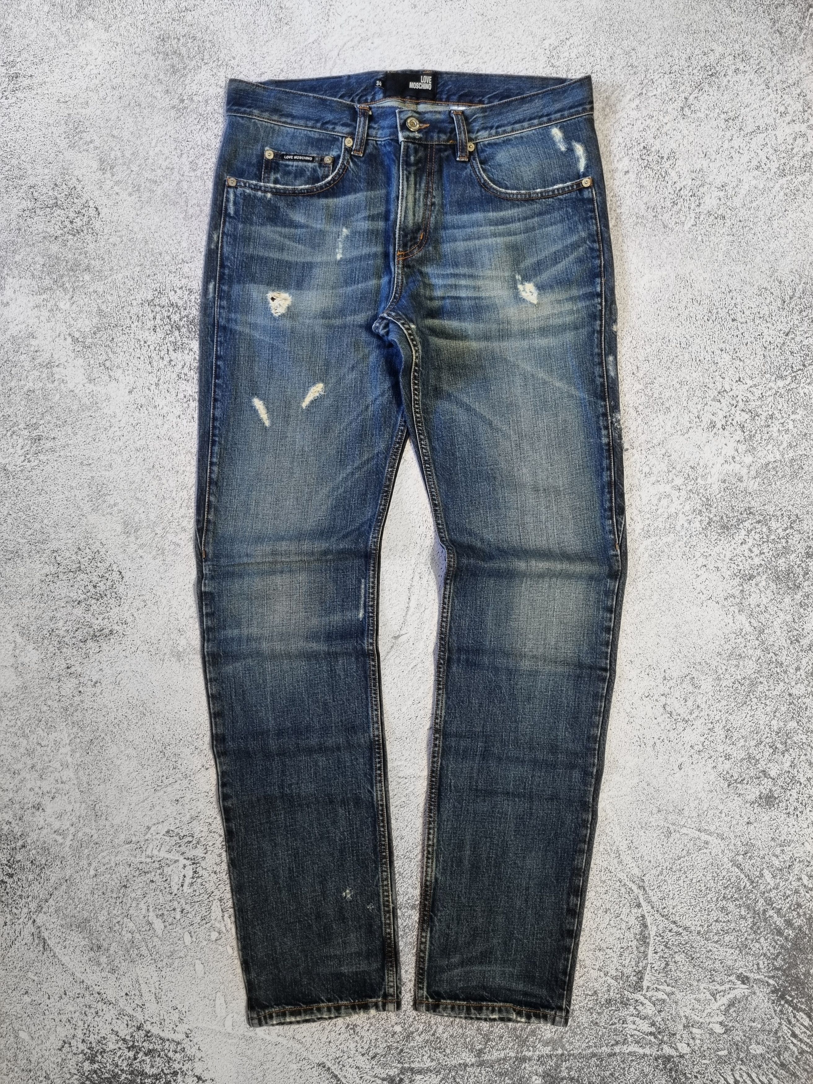 Moschino × Vintage Love Moschino Distressed Jeans Size US 32 / EU 48 - 1 Thumbnail