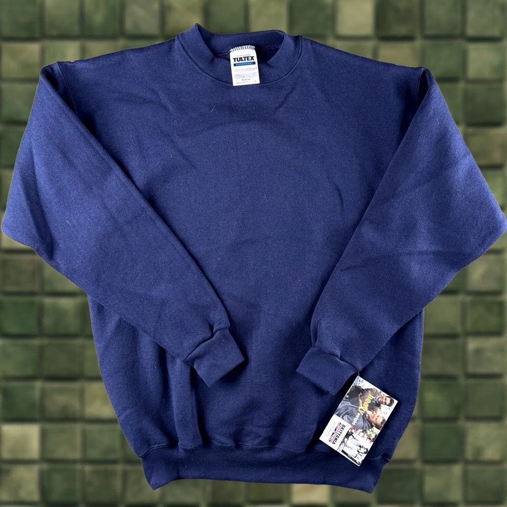 Tultex VINTAGE 90s Tultex Superweight Crewneck Sweatshirt Navy M Deadstock Size US M / EU 48-50 / 2 - 1 Thumbnail