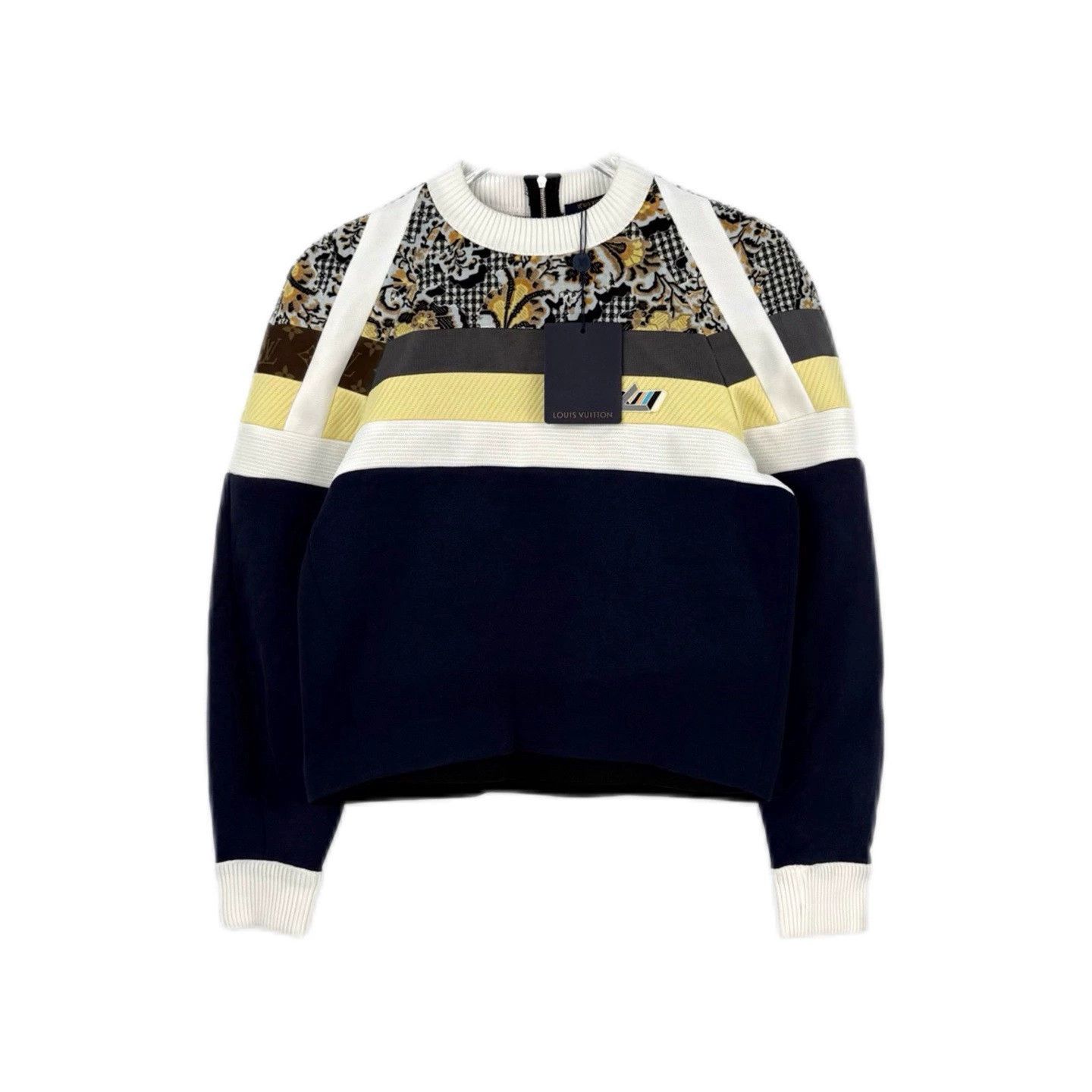 LV Blue Yellow Floral Logo Sweatshirt XS - dmc