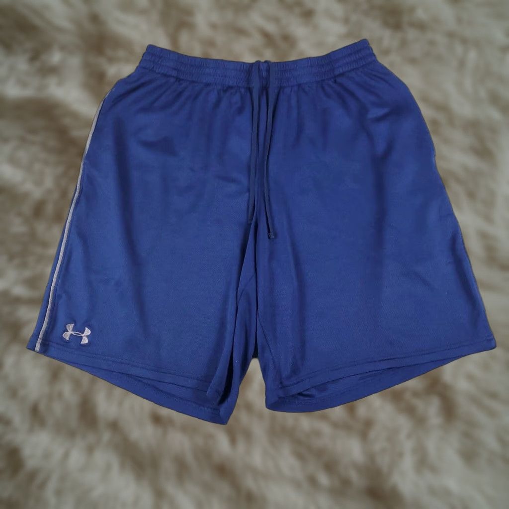Under Armour Under Armour Shorts Mens Large Blue Athletic Running Jogging Track Active Size US 33 - 1 Thumbnail