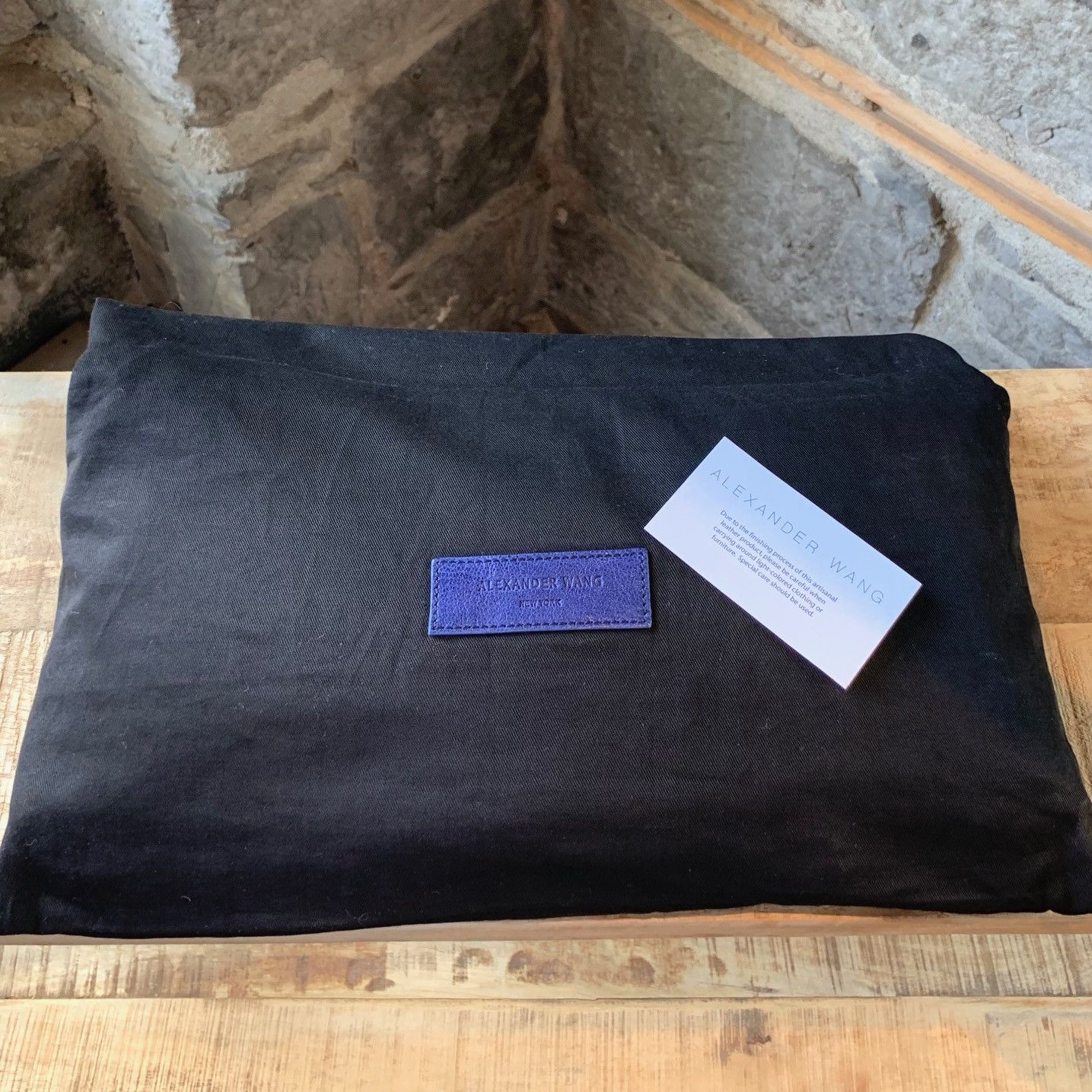 Alexander Wang Alexander Wang Dark Blue Fold Over Leather and Suede Clutch Size ONE SIZE - 11 Thumbnail