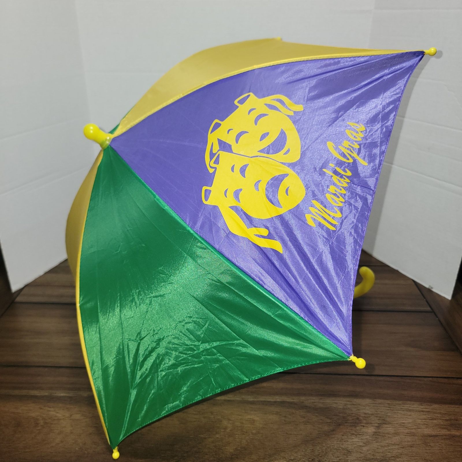 Other Mardi Gras Multicolor Mini Umbrella 20" Tall, 23" Diameter Size ONE SIZE - 5 Thumbnail