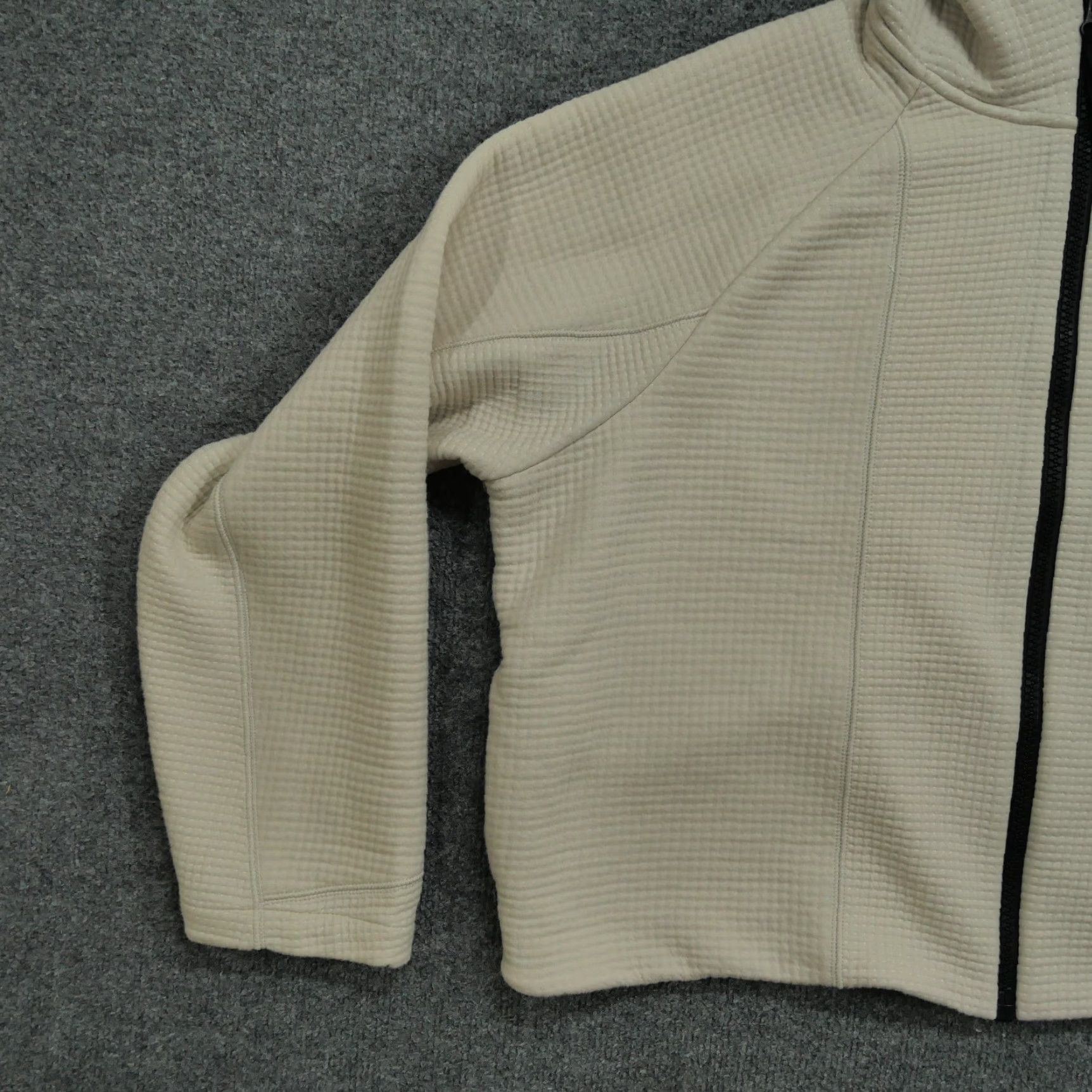 Nike Nike Hoodie Womens XL Beige Full Zip Hooded Grid Tech Fleece Swoosh Size XL / US 12-14 / IT 48-50 - 4 Thumbnail
