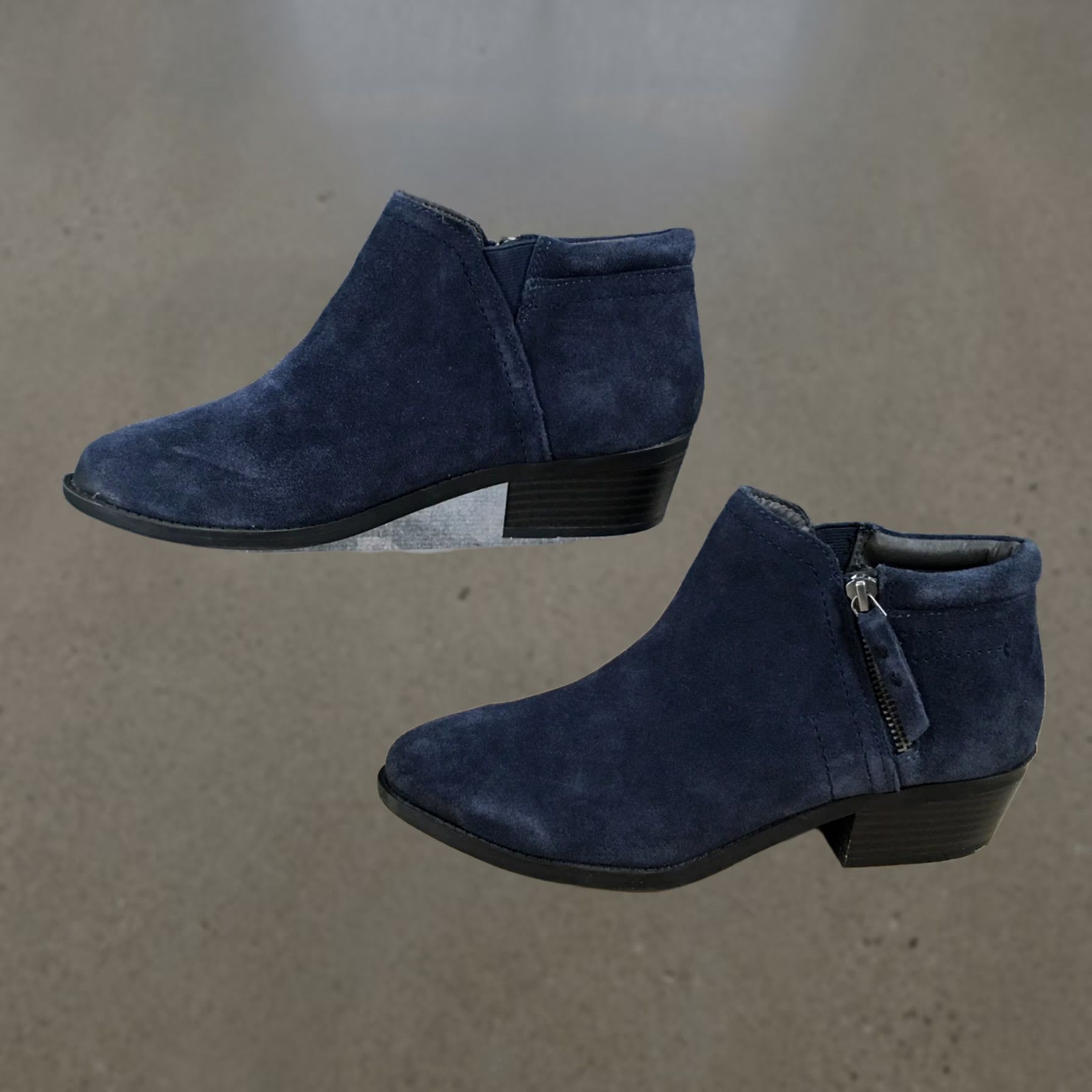 Vintage White Mountain Boots Delaney Ankle Booties Blue Leather Zip Casual Womens 8 M Boots Size US 8 / IT 38 - 1 Thumbnail