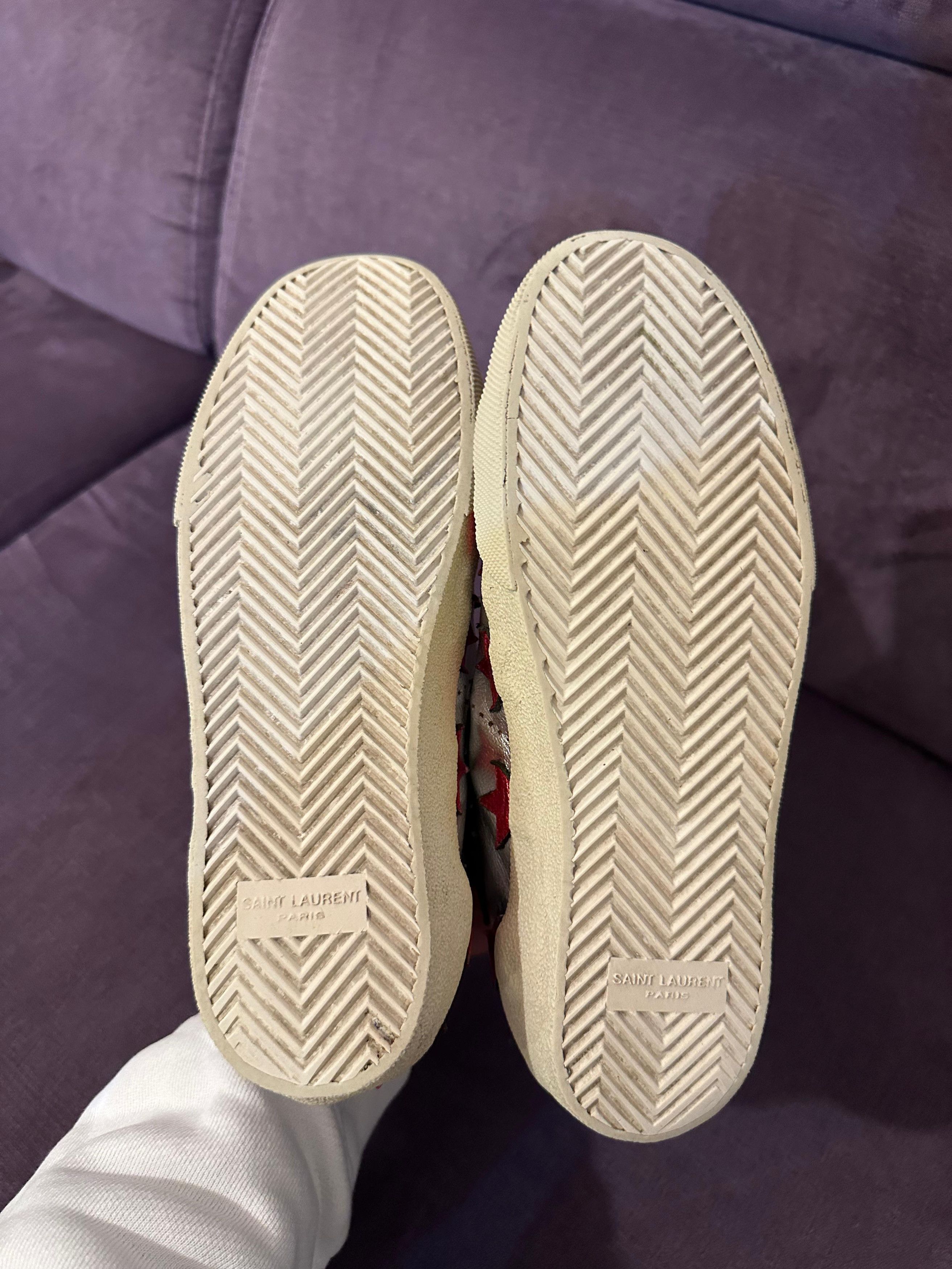 Saint Laurent Paris Saint Laurent SL6 High Court Metallic Stars sz 39 Size US 9 / IT 39 - 8 Thumbnail