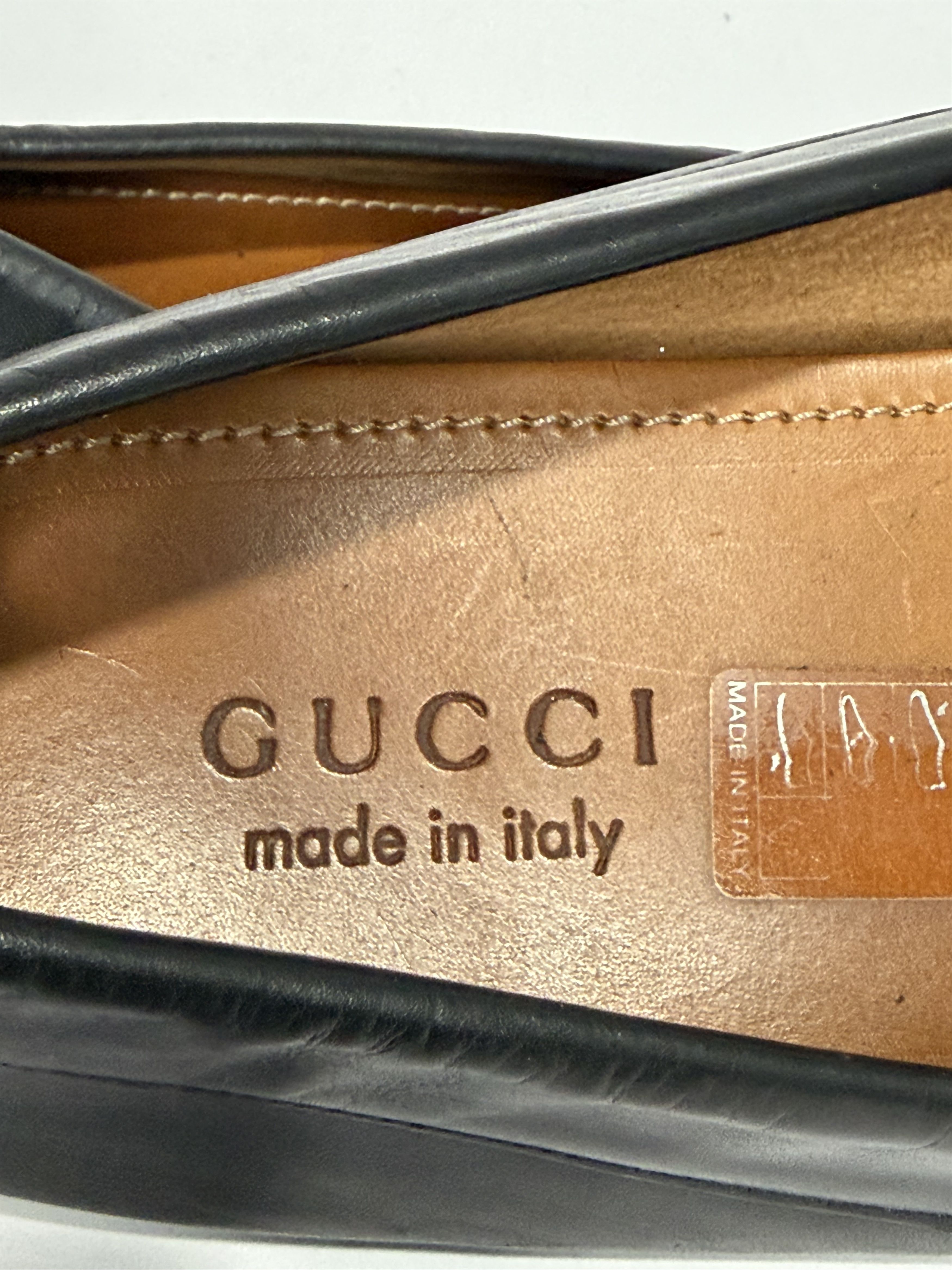 Gucci Gucci Black Leather Horsebit Driver Loafers Size US 12 / EU 45 - 7 Thumbnail