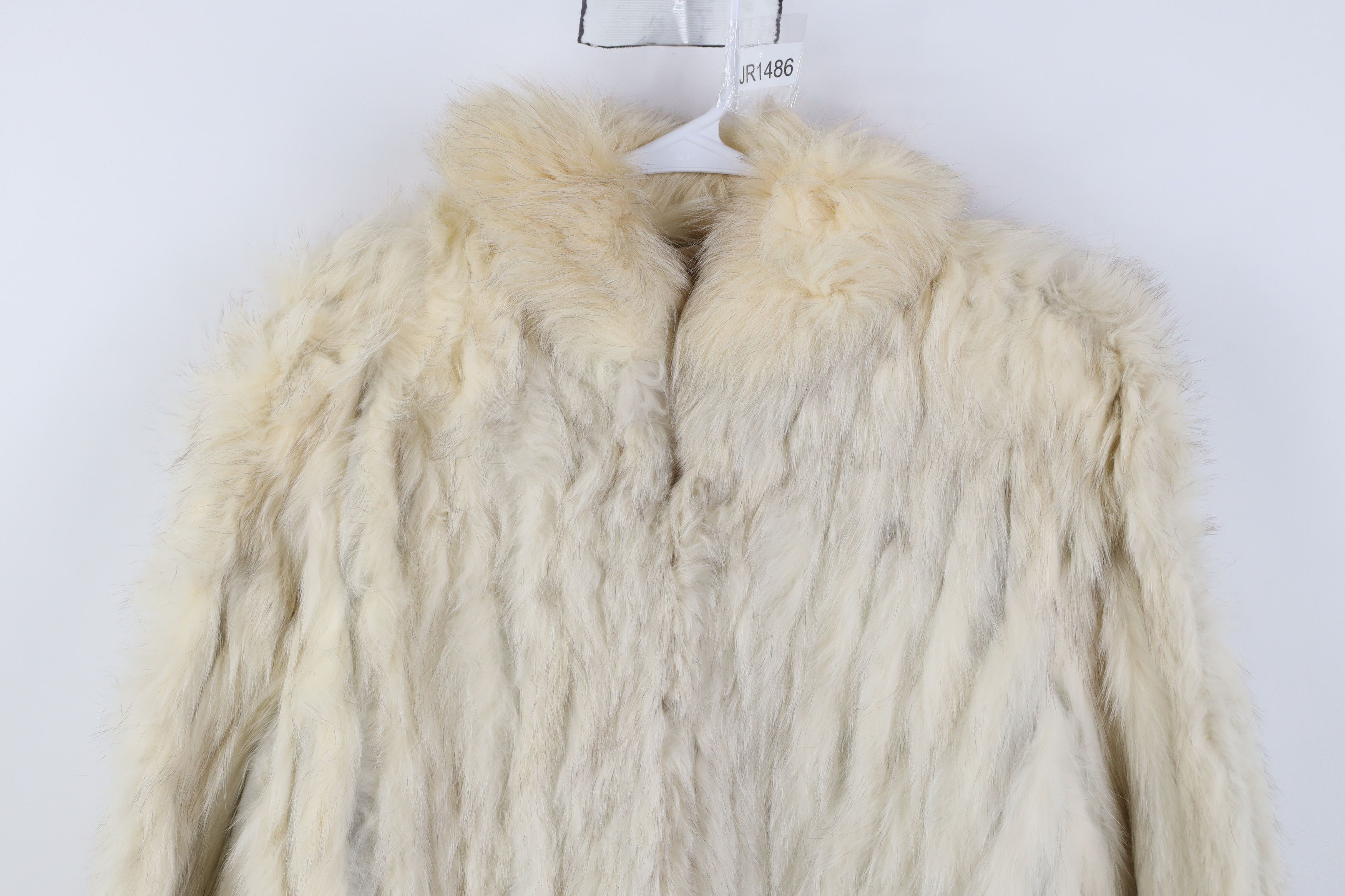 Vintage Vintage 80s 90s Streetwear Genuine Fox Fur Jacket Coat Cream Size M / US 6-8 / IT 42-44 - 2 Thumbnail