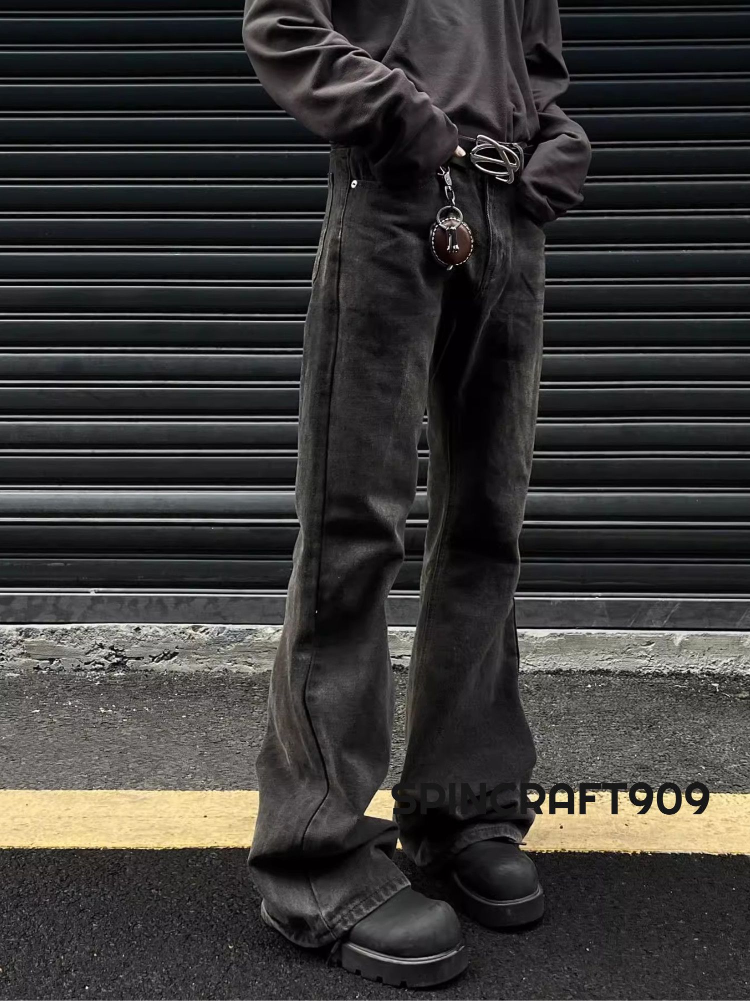 Jean Stacked Flare Denim Jeans Size US 30 / EU 46 - 2 Thumbnail