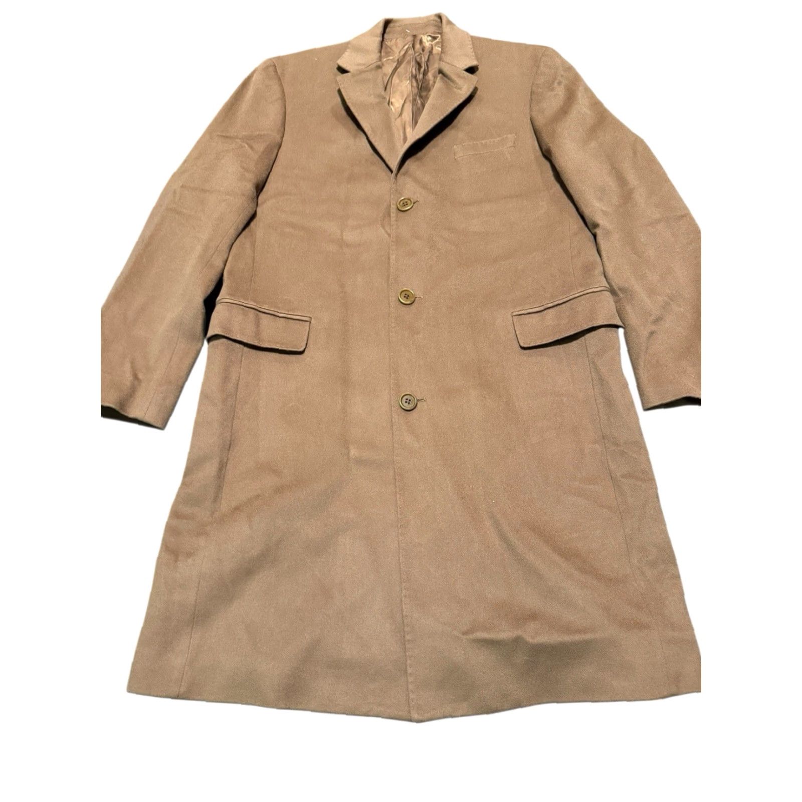 Saks Fifth Avenue SAKS FIFTH AVENUE LORO PIAN A Favola 90/10 Wool Cashmere Coat 42L Camel Topcoat Coat Size US XS / EU 42 / 0 - 3 Thumbnail