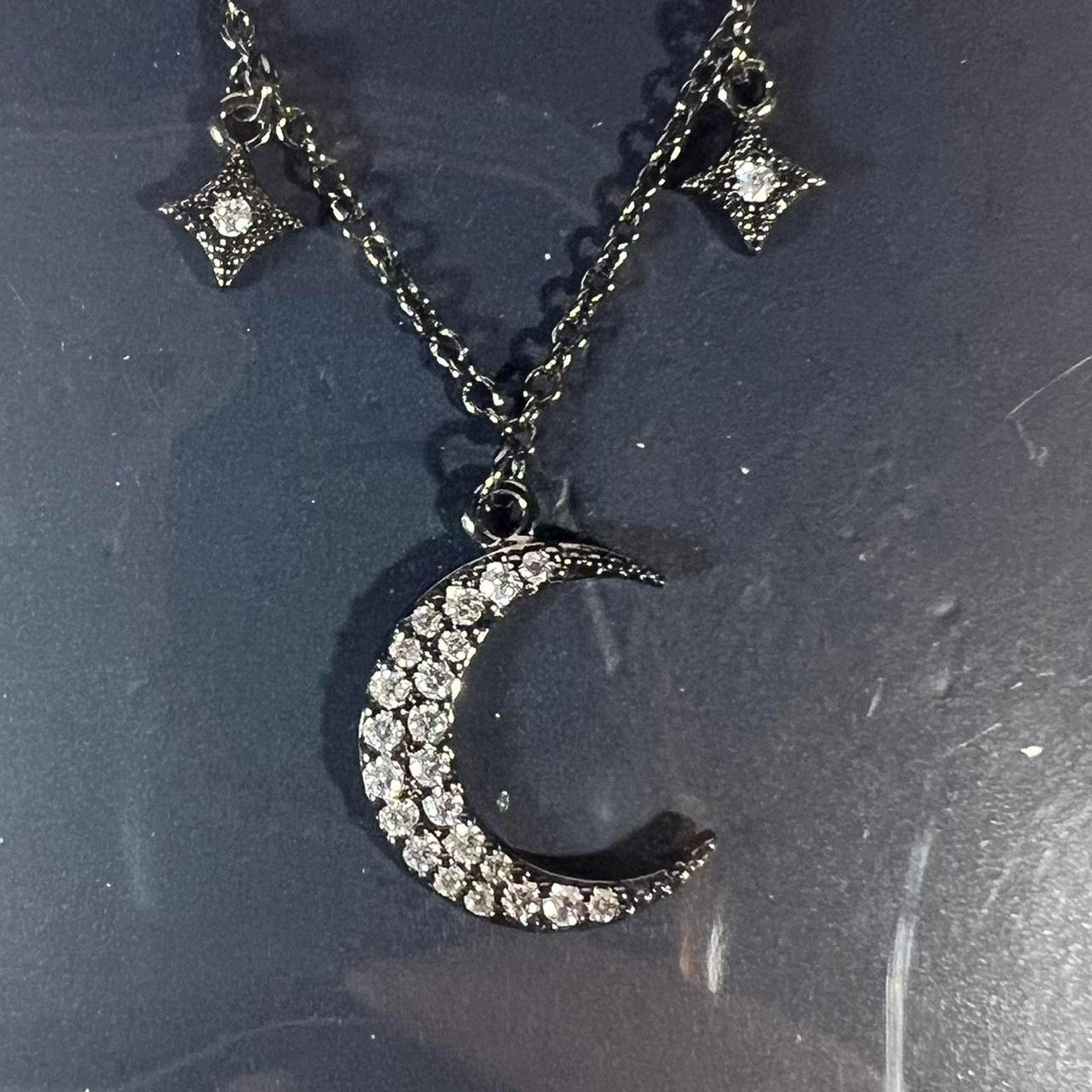 Jewelry Hespera black moon and stars necklace Size ONE SIZE - 1 Thumbnail