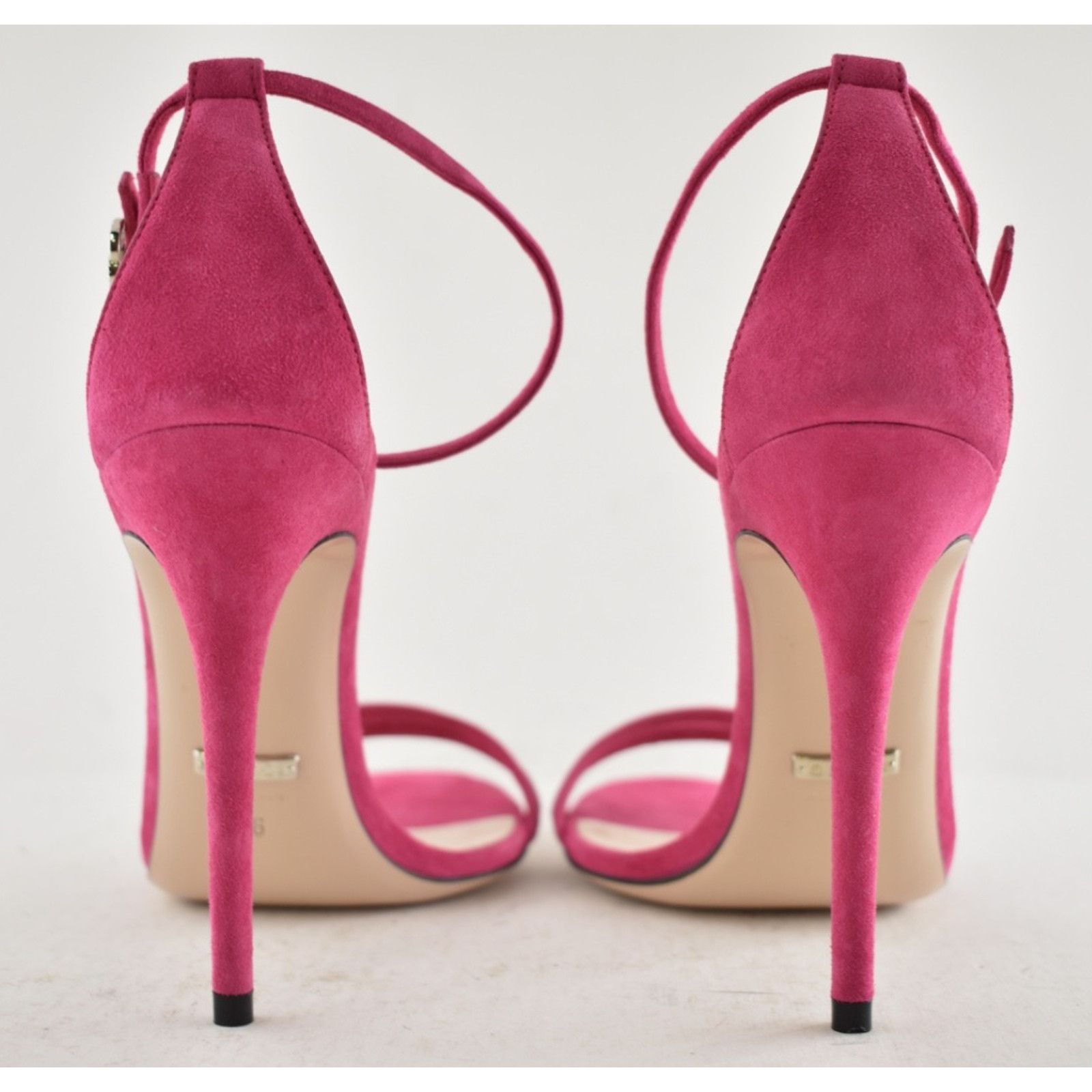 Gucci Gucci Ilse Bright Fuxia Pink Suede Crystal GG Logo Ankle Size US 6 / IT 36 - 13 Thumbnail