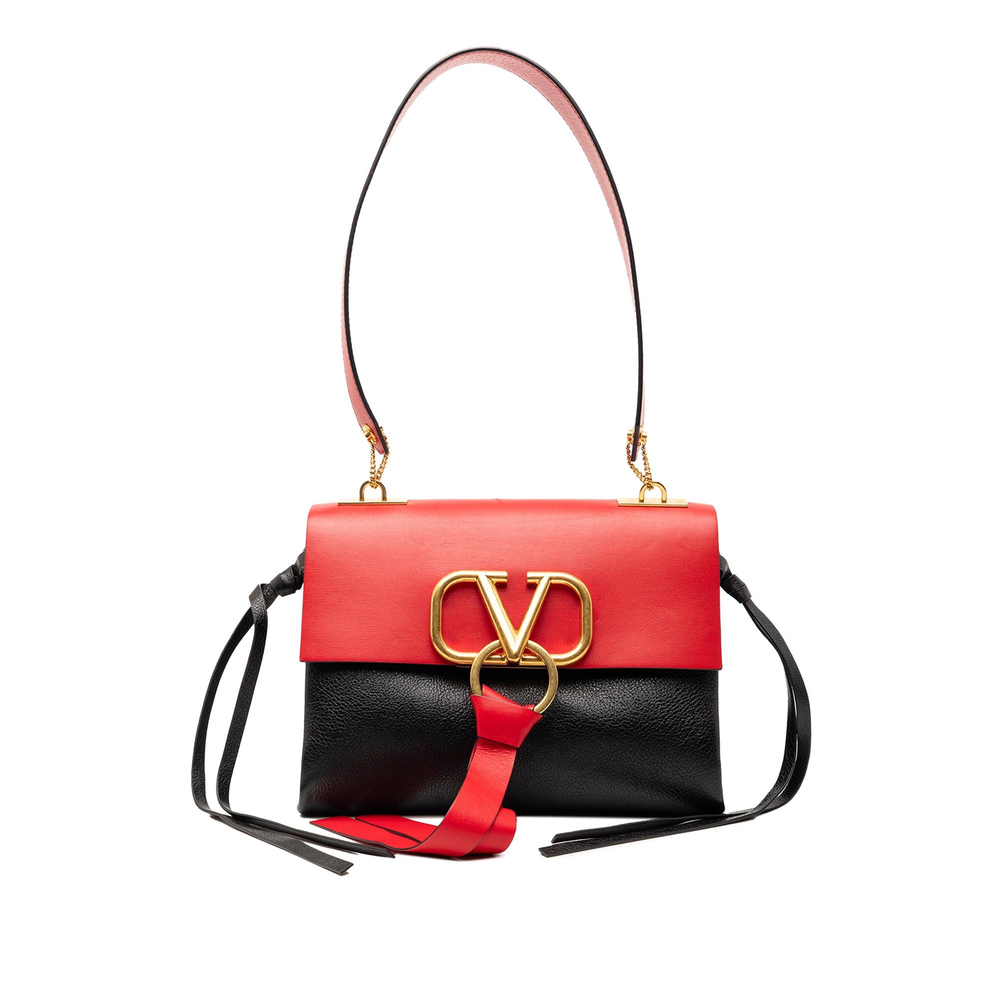Valentino Small Colorblock Calfskin Vring Shoulder Bag Size ONE SIZE - 1 Thumbnail