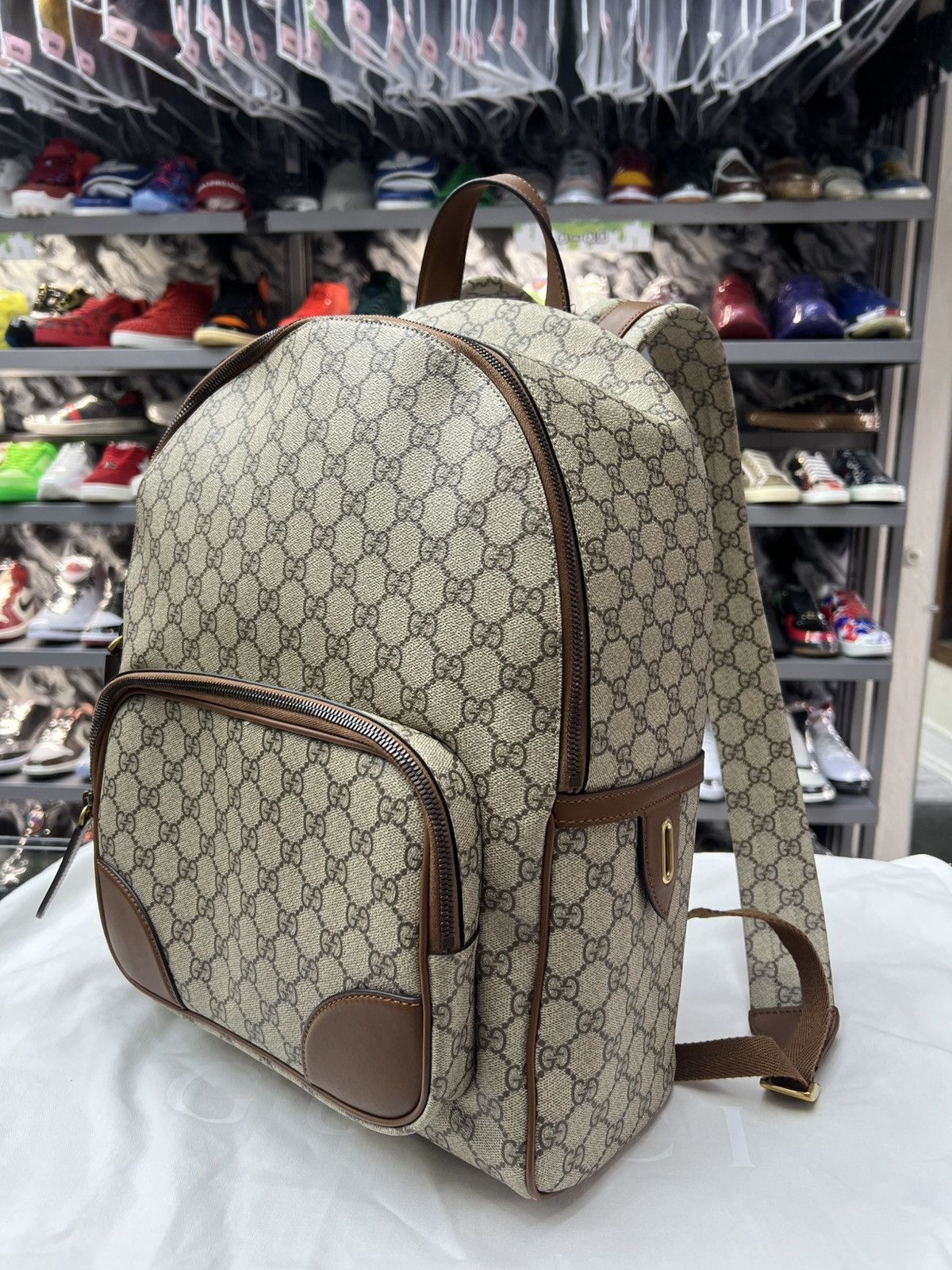 Gucci Gucci GG Emblem Medium Backpack Size ONE SIZE - 1 Thumbnail