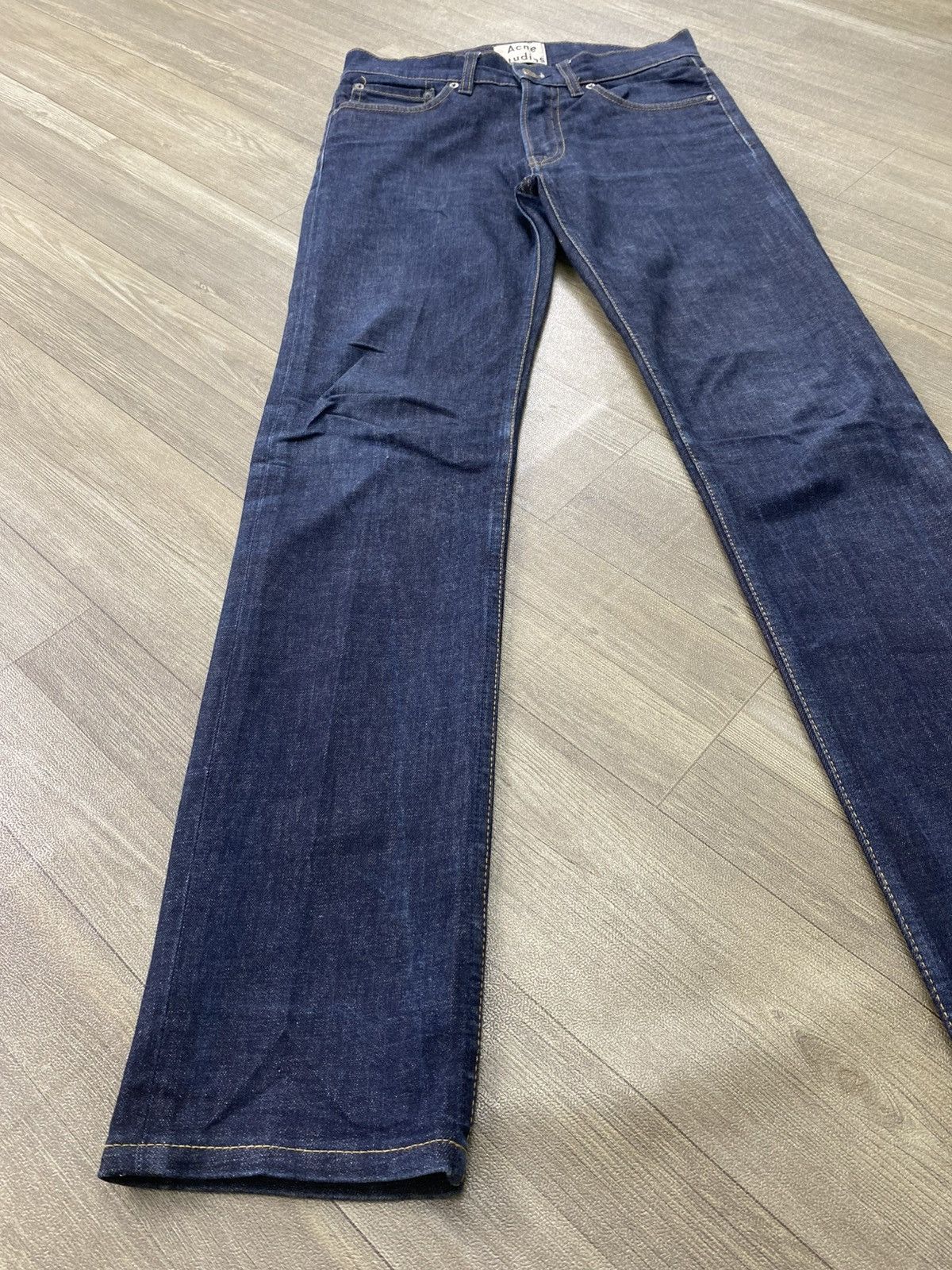 Acne Studios Luxury Acne Studios Ace Raw Gothic Skinny Blue Jeans Size US 27 - 4 Thumbnail