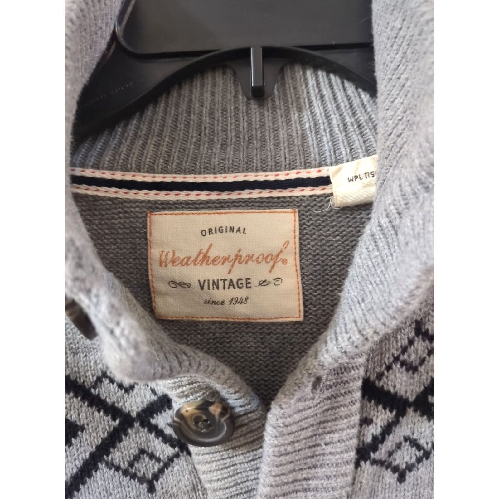 Weatherproof Weatherproof Weatherproof Snowflake Button-Up Mock Neck Pullover Gray XL Men Size US XL / EU 56 / 4 - 3 Thumbnail