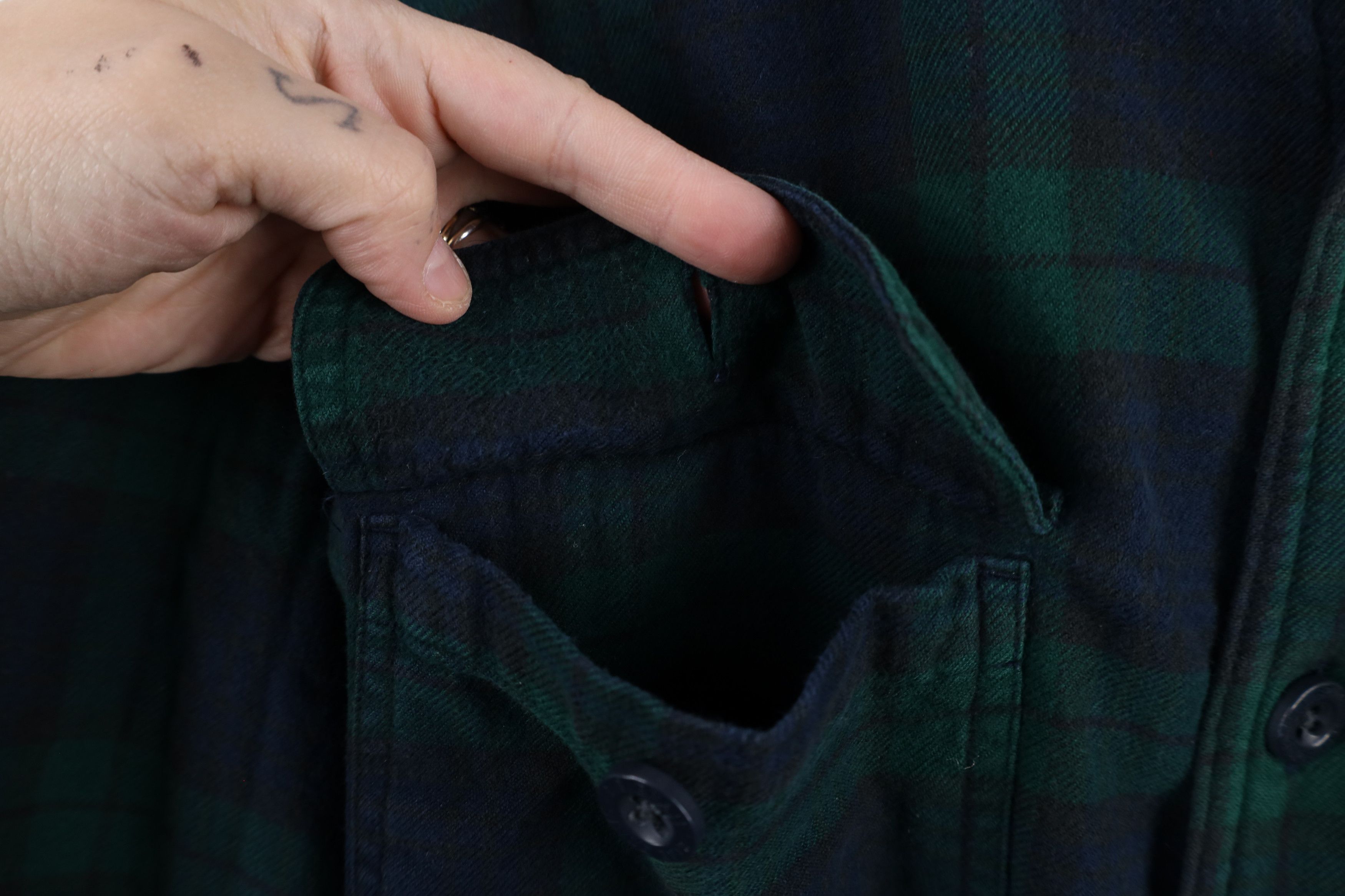 L.L. Bean × Vintage Vintage LL Bean Fleece Lined Flannel Button Shirt Jacket Size US M / EU 48-50 / 2 - 6 Thumbnail