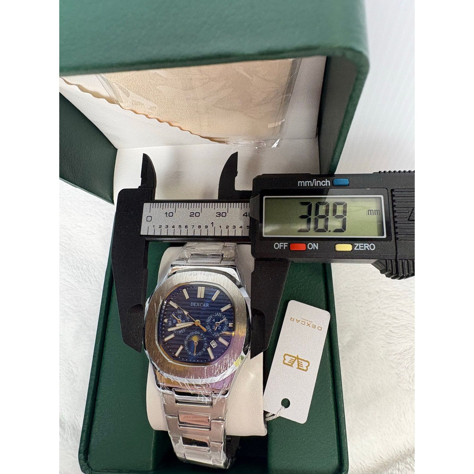 Other New Dexcar Men's Stainless Steel Watch - Silver & Blue Size ONE SIZE - 7 Thumbnail