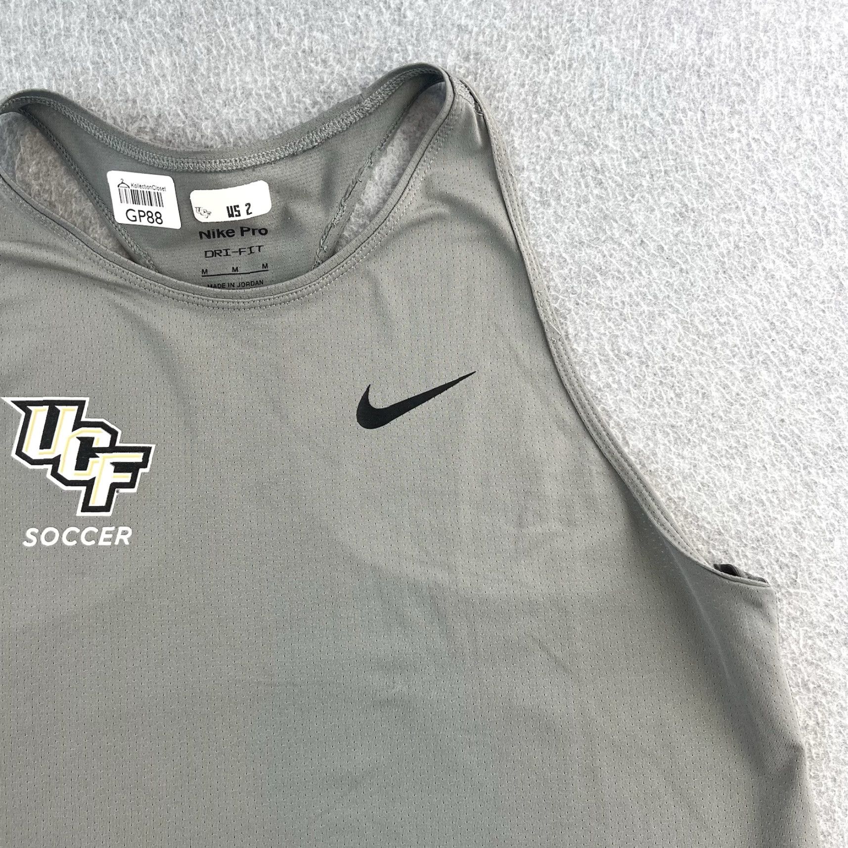 Nike UCF Nike Dri Fit Racerback Tank Top Women M Gray Athletic Soccer Sleeveless Shirt Size M / US 6-8 / IT 42-44 - 6 Thumbnail