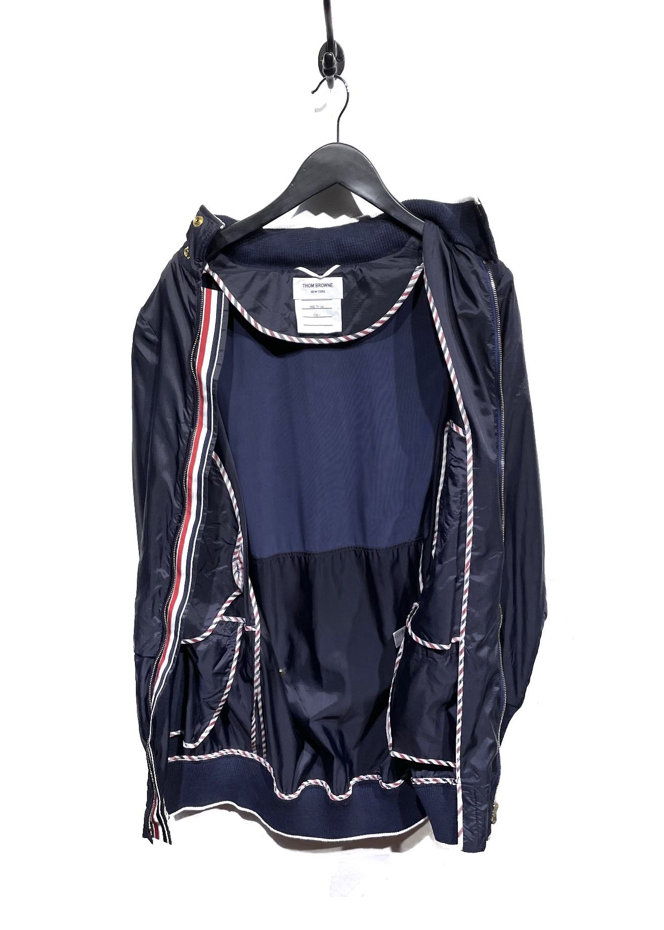 Thom Browne Thom Browne Navy Windbreaker Jacket Size US S / EU 44-46 / 1 - 7 Thumbnail