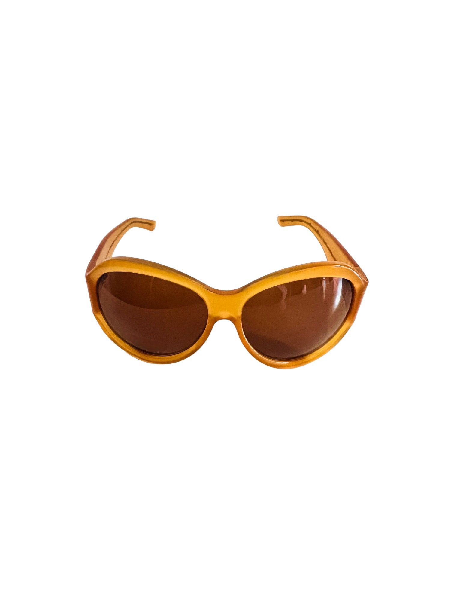 Bottega Veneta Miu Miu SMU 06G Translucent Amber Oversized Sunglasses Size ONE SIZE - 1 Thumbnail