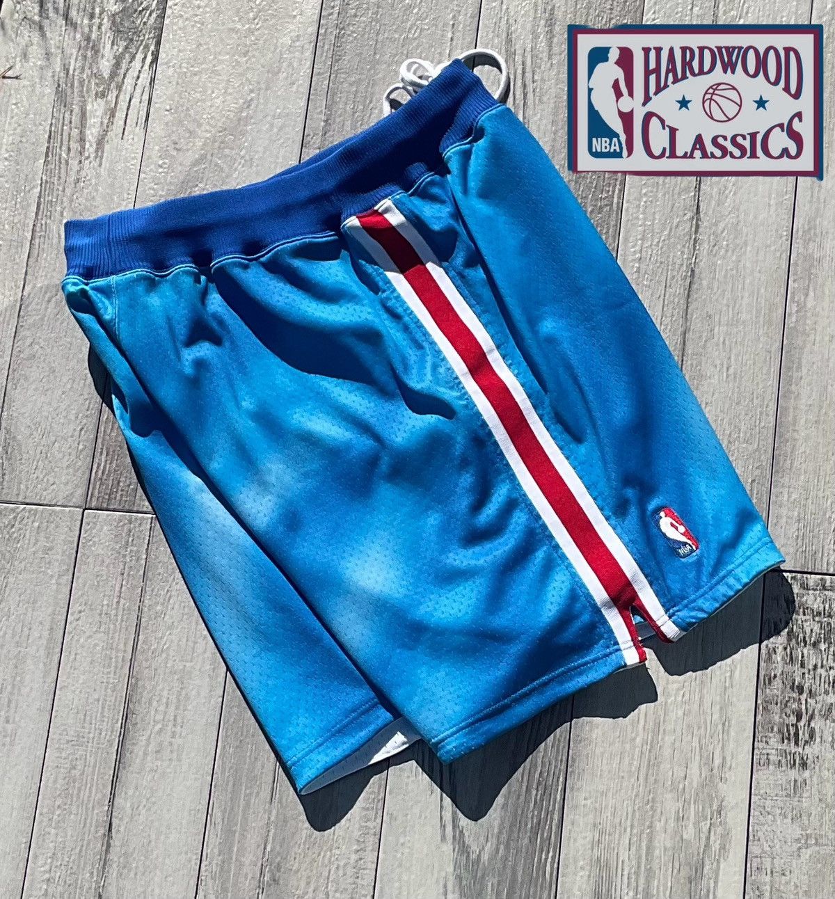 Mitchell & Ness 90-91 Mitchell & Ness New Jersey Nets Authentic Shorts Large Size US 35 - 2 Thumbnail