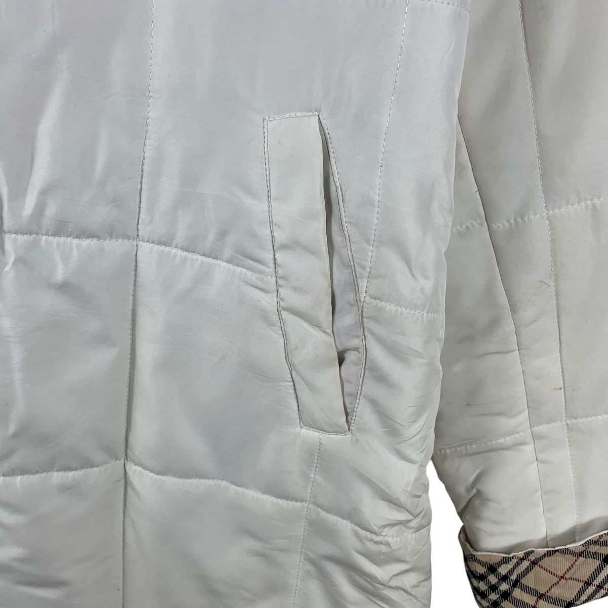 Burberry Vintage BURBERRY LONDON Nova Checks Puffer Trench Jacket Size L / US 10 / IT 46 - 3 Thumbnail