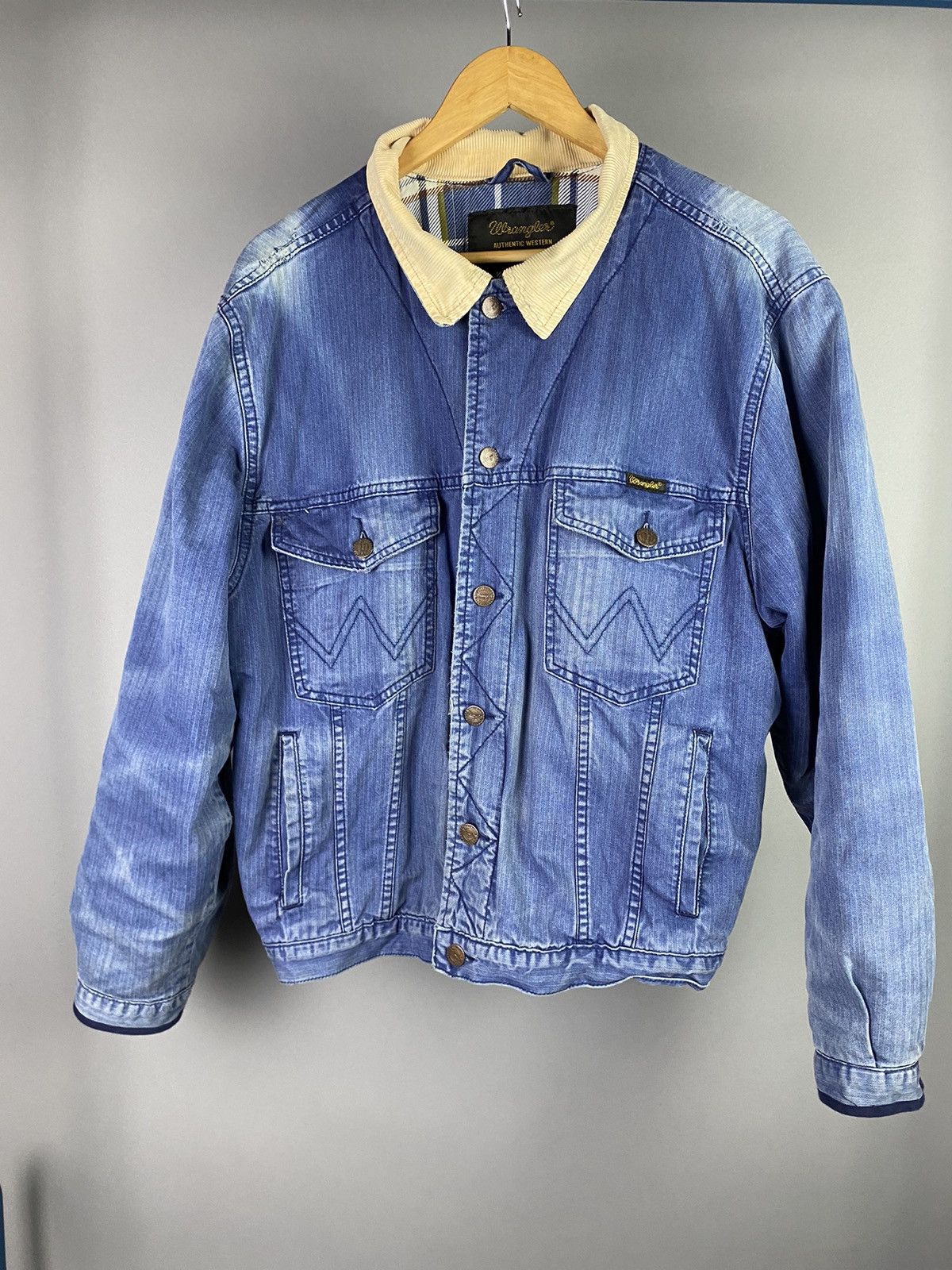 Vintage × Wrangler Vintage Wrangler Denim Jacket with Corduroy Collar Size US M / EU 48-50 / 2 - 4 Thumbnail