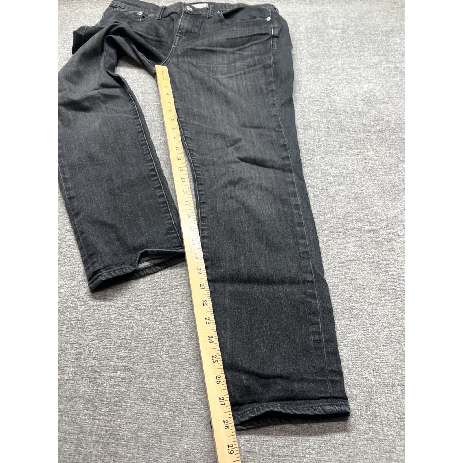 Madewell Madewell Slim Straight Jeans Women Black Denim 32x28 Mid Rise 32 Inseam Size 24" / US 00 / IT 34 - 5 Thumbnail
